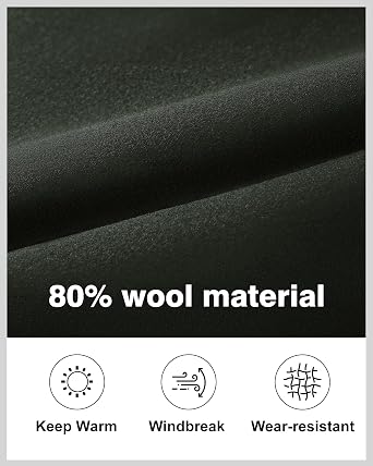 APTRO Men's Pea Coat Wool Jacket Winter Coat