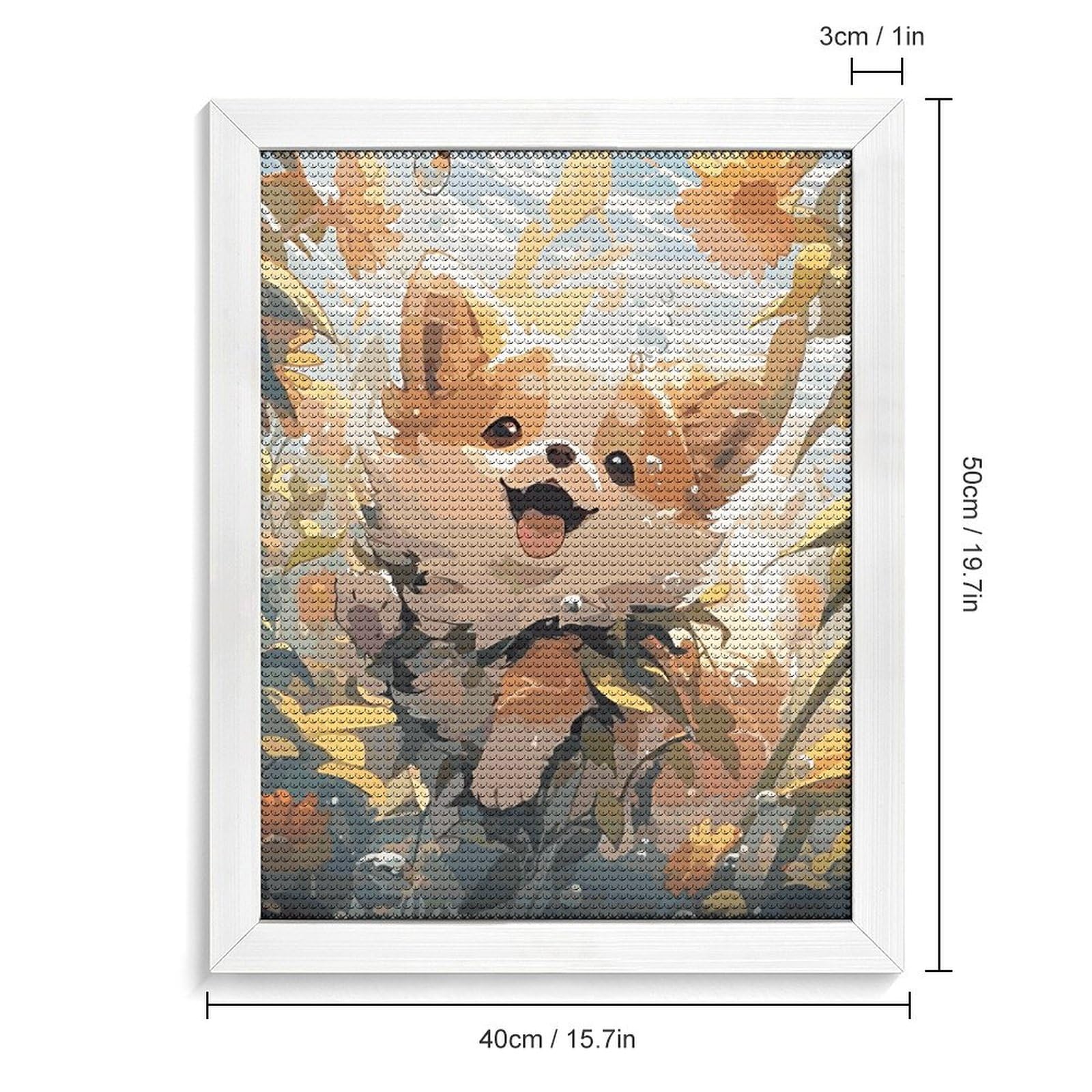 Amazon.co.jp: ダイヤモンドアート 笑顔な犬 柴犬 ドッグ 漫画風 5D