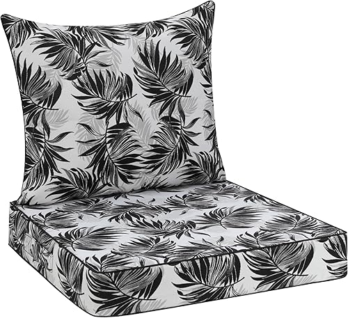 Vista 68 de Favoyard Juego de cojines de asiento para exteriores, 24 x 24 pulgadas, impermeables y resistentes a la decoloración, cojines para muebles de patio