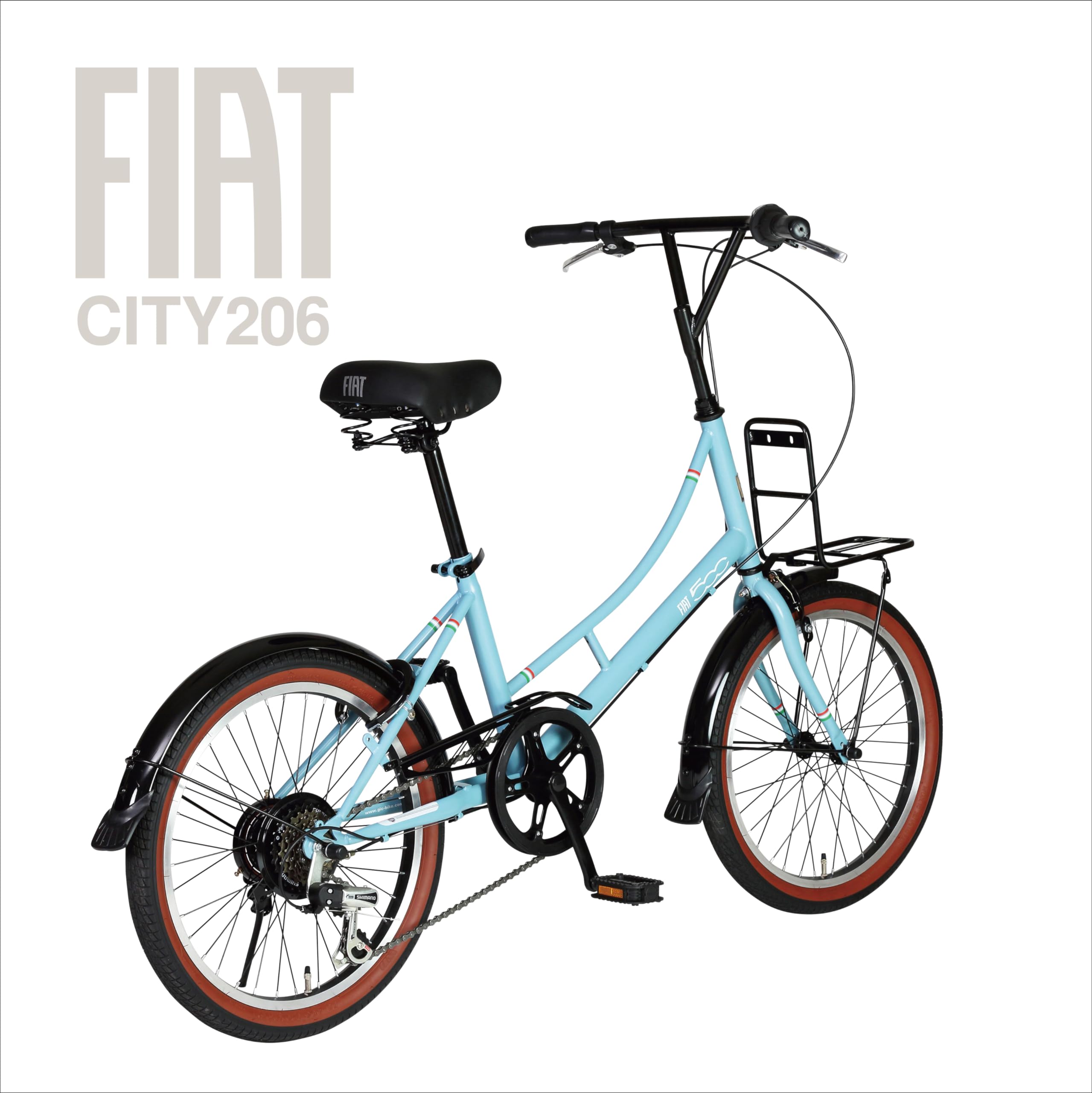 Amazon | FAIT(フィアット) CITY206 オリーブ シティサイクル 20インチ 
