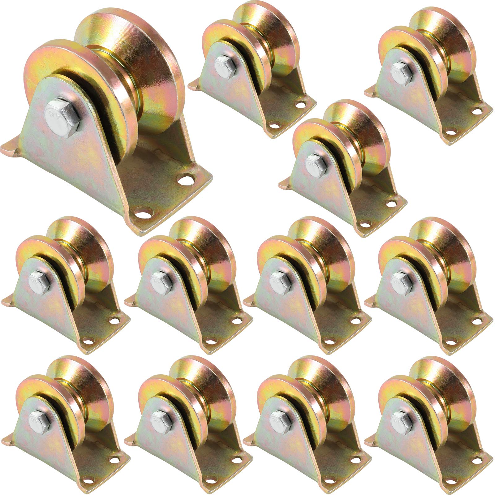 Buy ZOENHOU 12PCS 2 Inch V Groove Wheel, Electroplated 1045 Steel Heavy