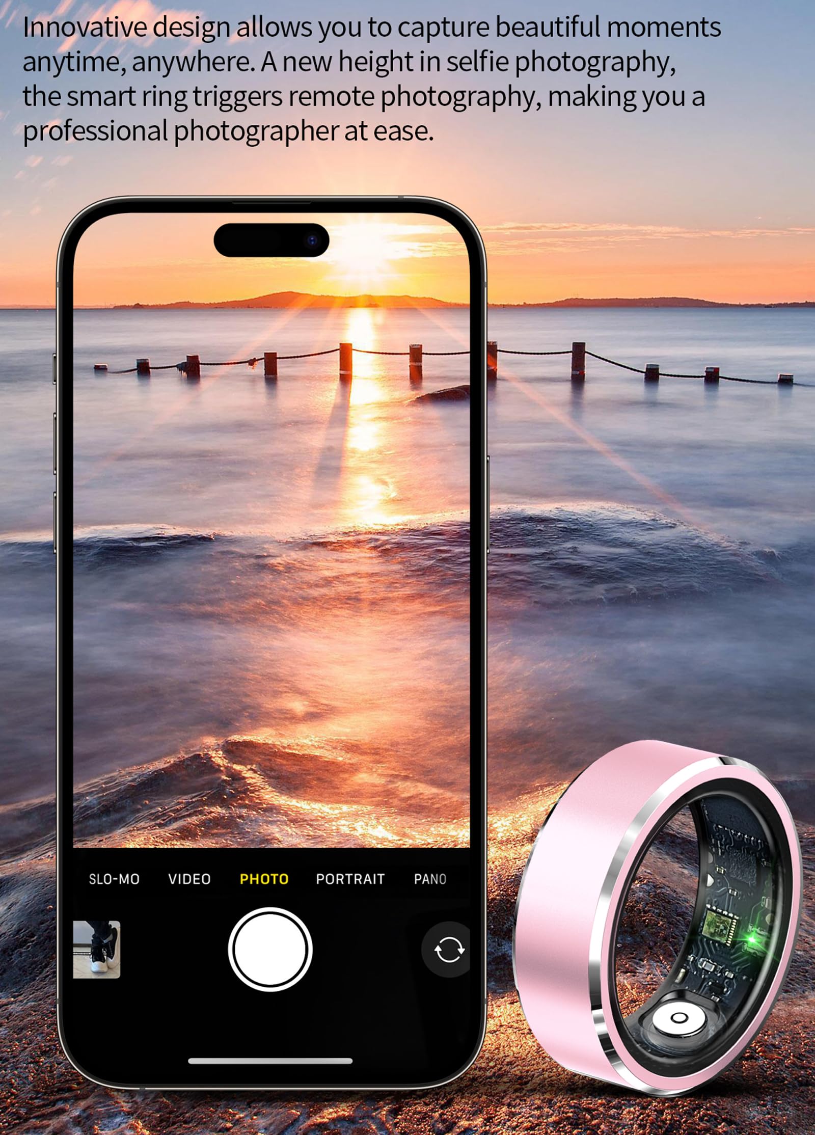 Findtie Sart Ring Ultra Narrow Sleep Tracker Heart Rate Onitor Ring Blood Pressure Blood - View #4