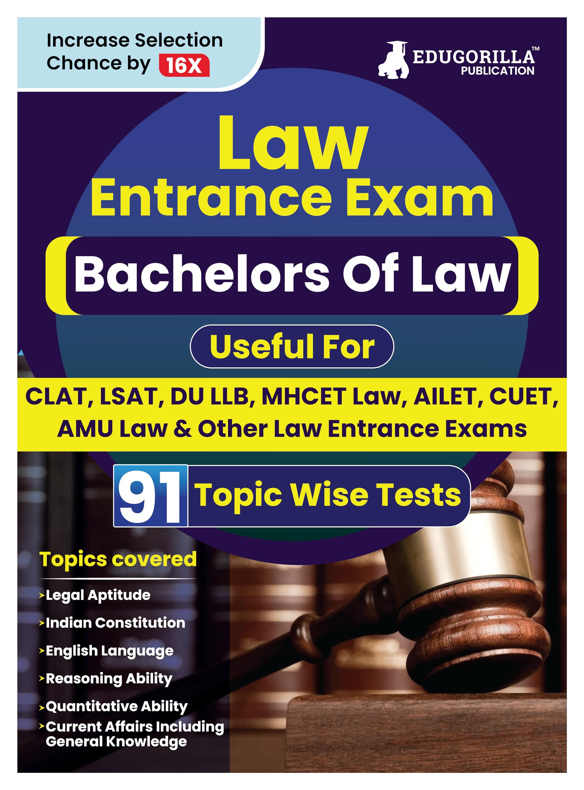 Law Entrance Exam 2024 - 91 Topic-wise Solved Tests For Various National and State Universities/Institutes CLAT, LSAT, DU LLB, MHCET Law, AMU Law with Free Access to Online Tests Paperback – 15 April 2024