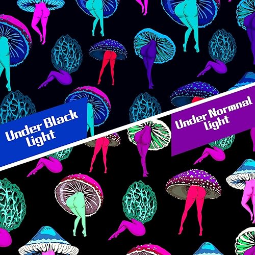 Miniatura 7 de Divertida cortina de ducha de hongos psicodélicos hippie, decoración de baño, lindo tatuaje de trasero, vegetariano, botánico, vegano, hongo,