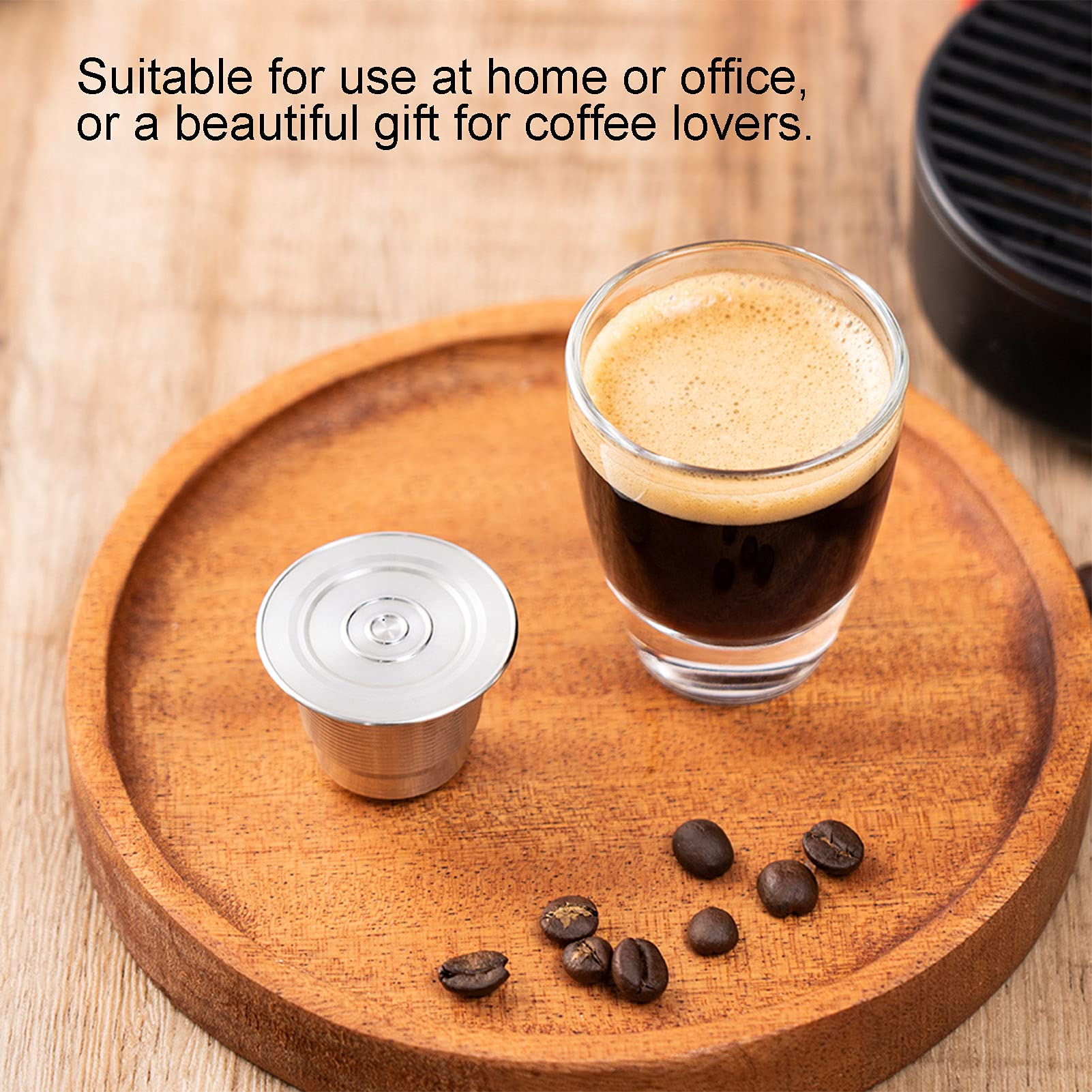 Cápsula de café recargable de acero inoxidable, cápsulas de café reutilizables, reemplazo de taza de filtro de cápsula reutilizable para máquina Nestlés