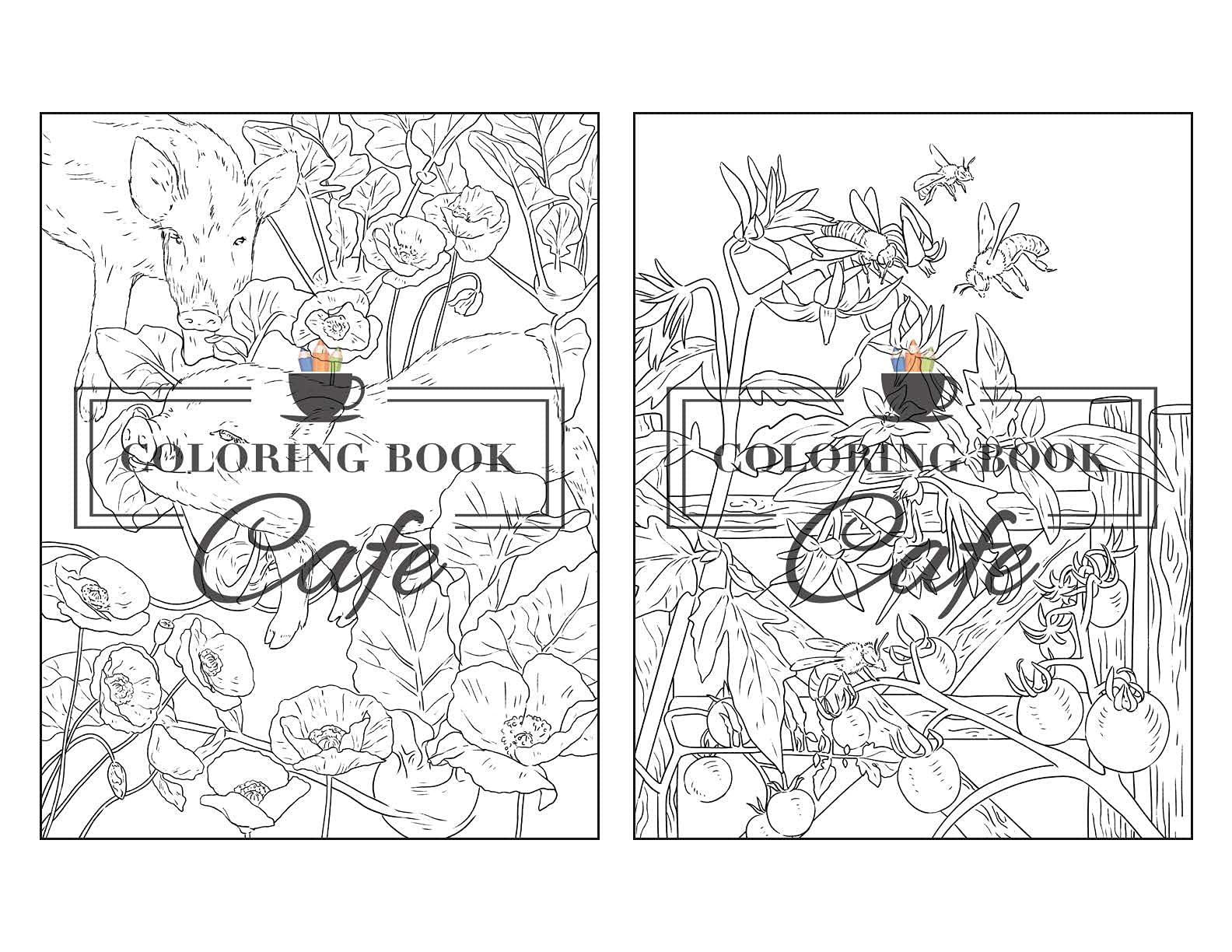 Country Farm: An Adult Coloring Book Featuring Beautiful Flowers, Cute Farm Animals and Relaxing Country Farm Scenes