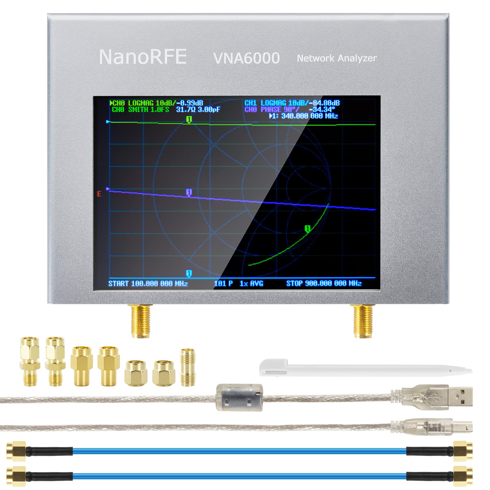Buy 2023 Latest AURSINC NanoVNA V3 NanoRFE VNA6000 Vector Network