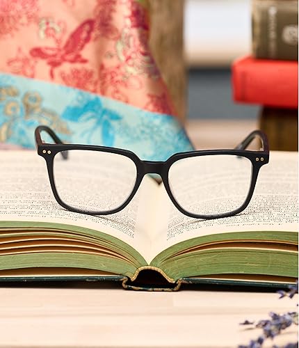 Miniatura 5 de eyebobs C Suite - Lentes de lectura de luz azul prémium para mujeres y hombres, anteojos cuadrados con bloqueo de luz azul