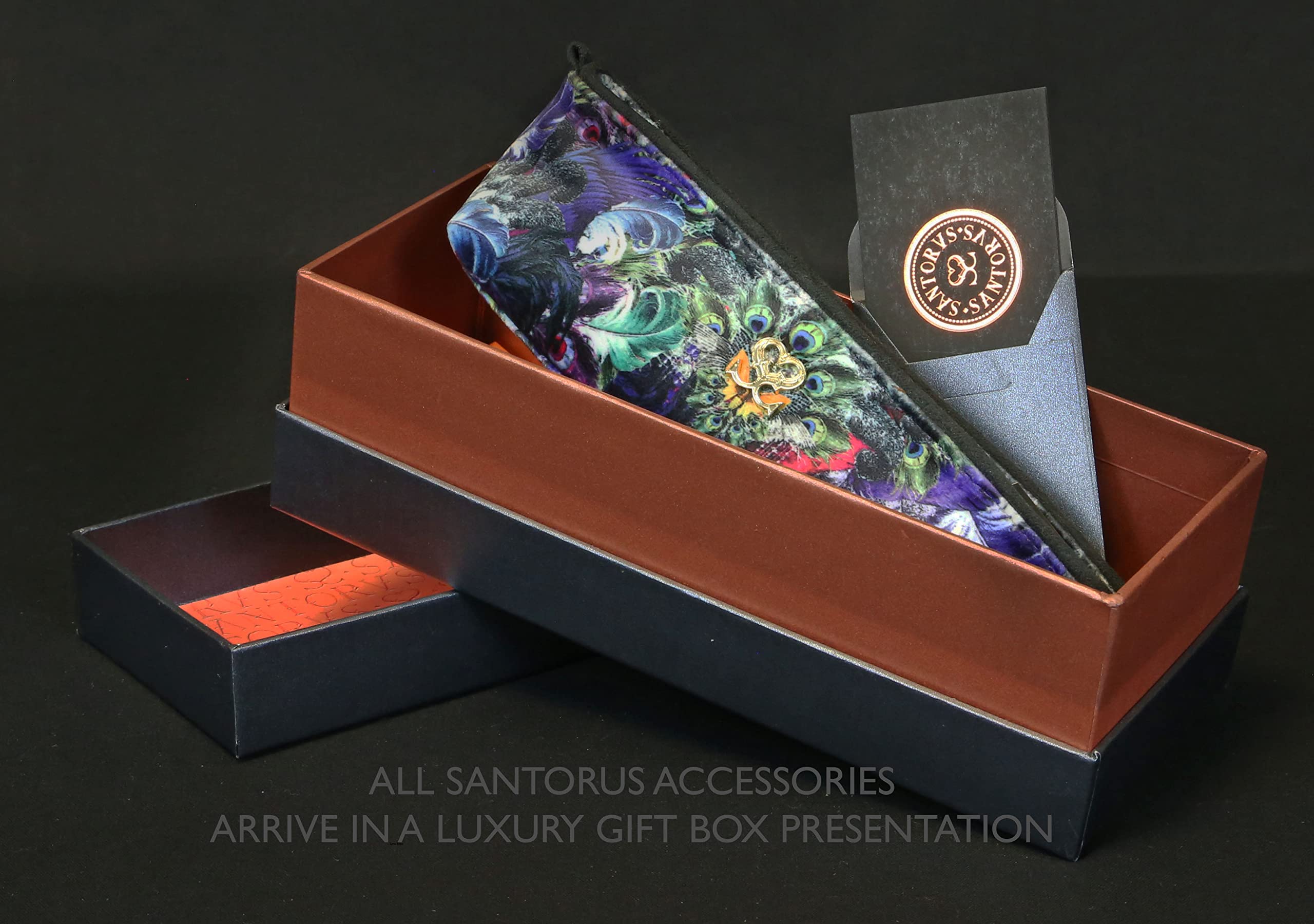 SANTORUS Designer Womens Glasses Case - Luxury Velvet Hard Case