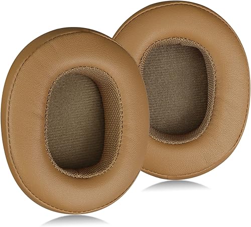 MOLGRIA - Almohadillas de repuesto para orejas de piel con proteínas, para Skullcandy Crusher Wireless Crusher Evo ANC HESH 3.0 (bronceado)