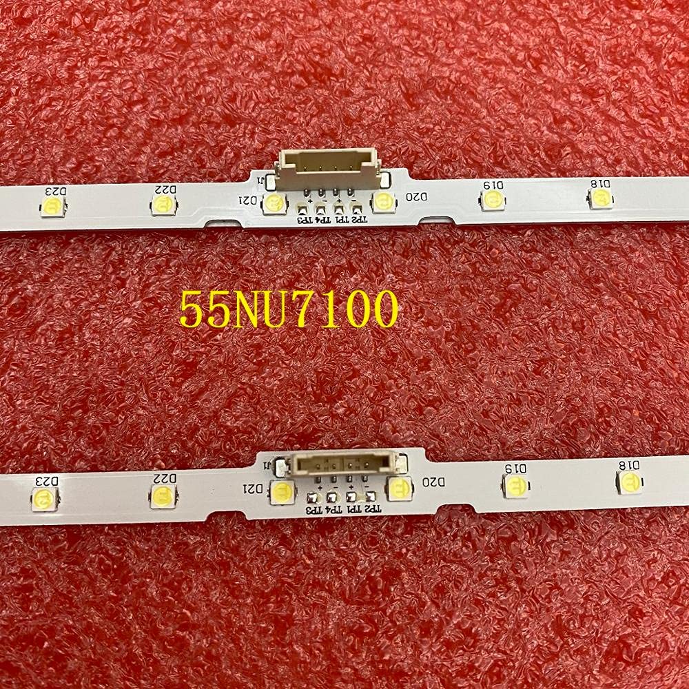 Tira de LED (2) Compatible Fit For Samsung UE55NU7172U UN55RU7100G UN55NU7090G UE55RU7100 UE55NU7179 UE55NU7442 UE55NU7445 UE55NU7449 UE55NU7120U(4pcs For 2 TV)