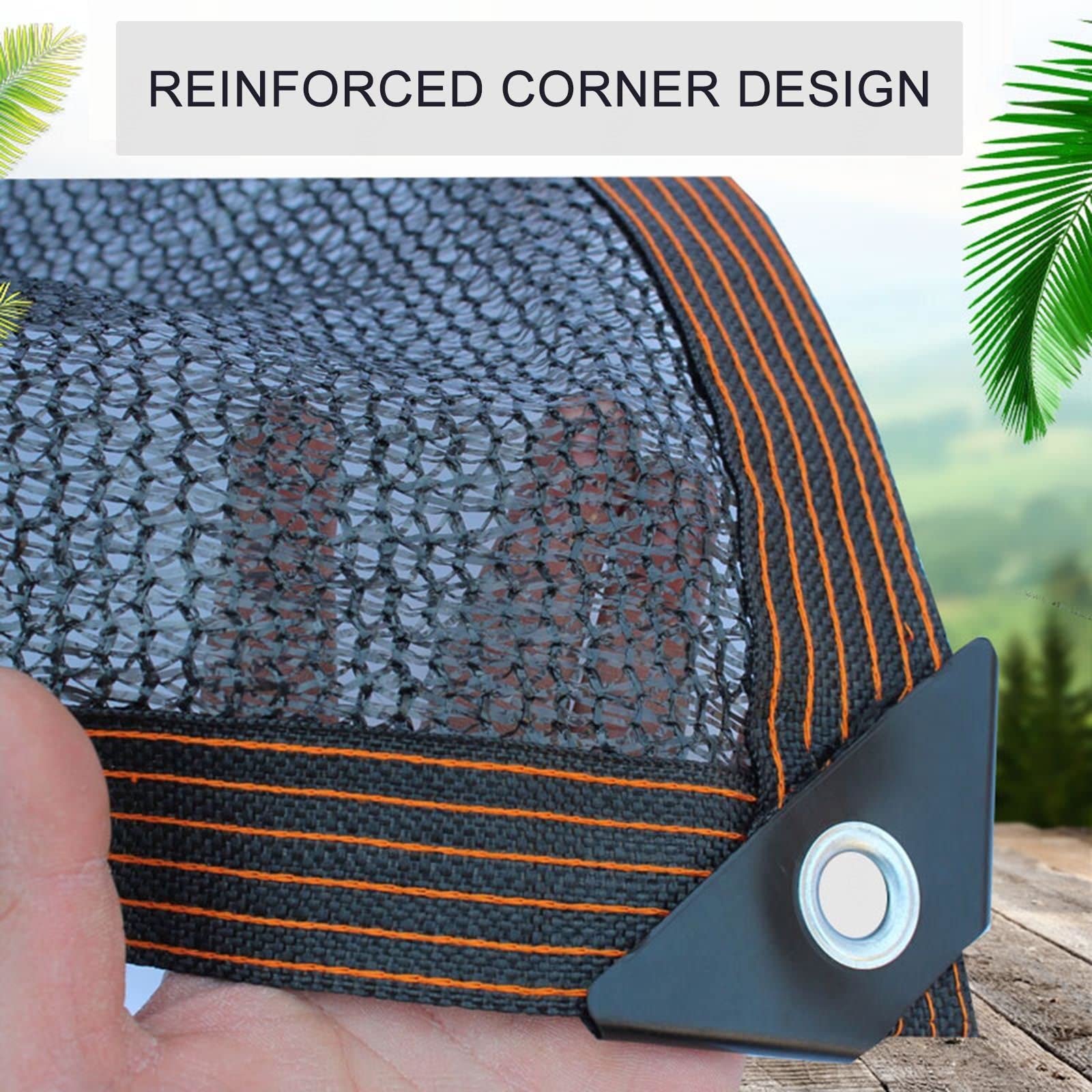 Shade Netting for Pergola 2×3m 3×3m 3×4m 3×5m 3×6m 4×4m 4×5m 4×8m,Shade Cloth Cover,Rectangular Shade Sail,85% Uv Resistant Sunblock Shade Net,Shade Mesh Tarp With Grommets,Black-5x11m(16.4*36.1ft)