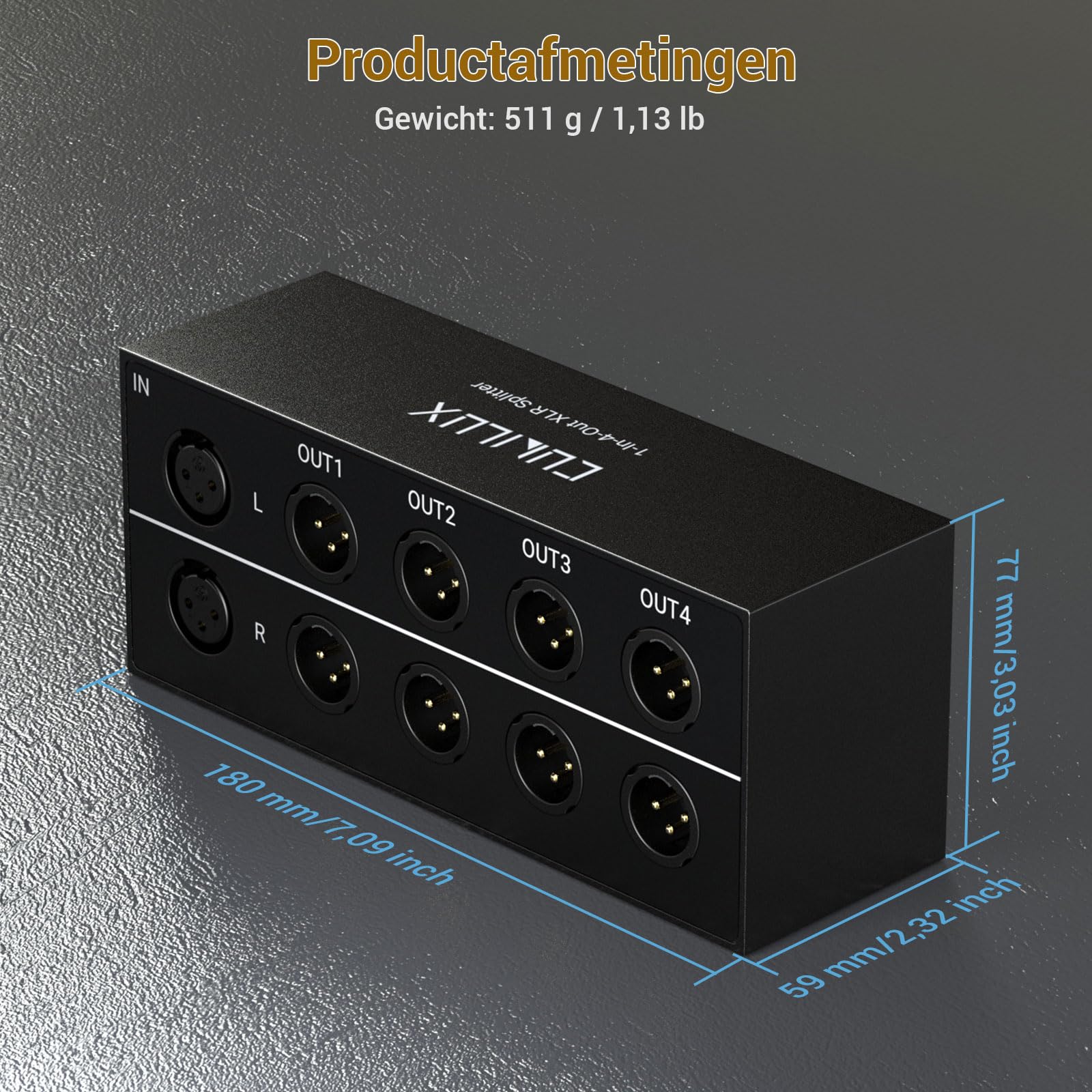 4-Wege Bidirektional L/R RCA Stereo Audio Switcher, 1 in 4 Out oder 4 in 1 Out, L/R Sound Channel Audio Splitter Audio Selector Switch Box für DVD Stereo Lautsprecher CD Player 4-Wege Bidirektional L/R RCA Stereo Audio Switcher, 1 in 4 Out oder 4 in 1 Out, L/R Sound Channel Audio Splitter Audio Selector Switch Box für DVD Stereo Lautsprecher CD Player