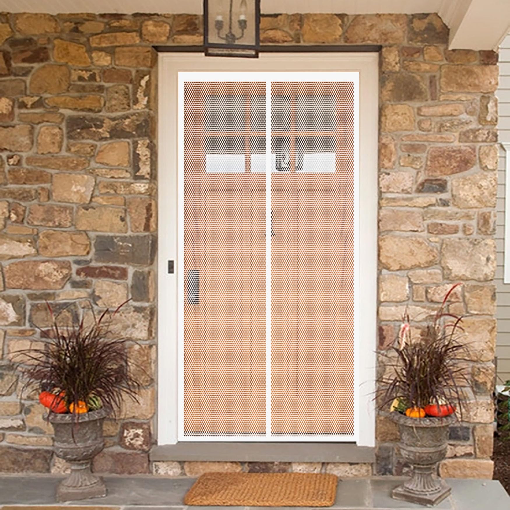 Moustiquaire porte magnétique 52x240 cm blanc rideau aimanté