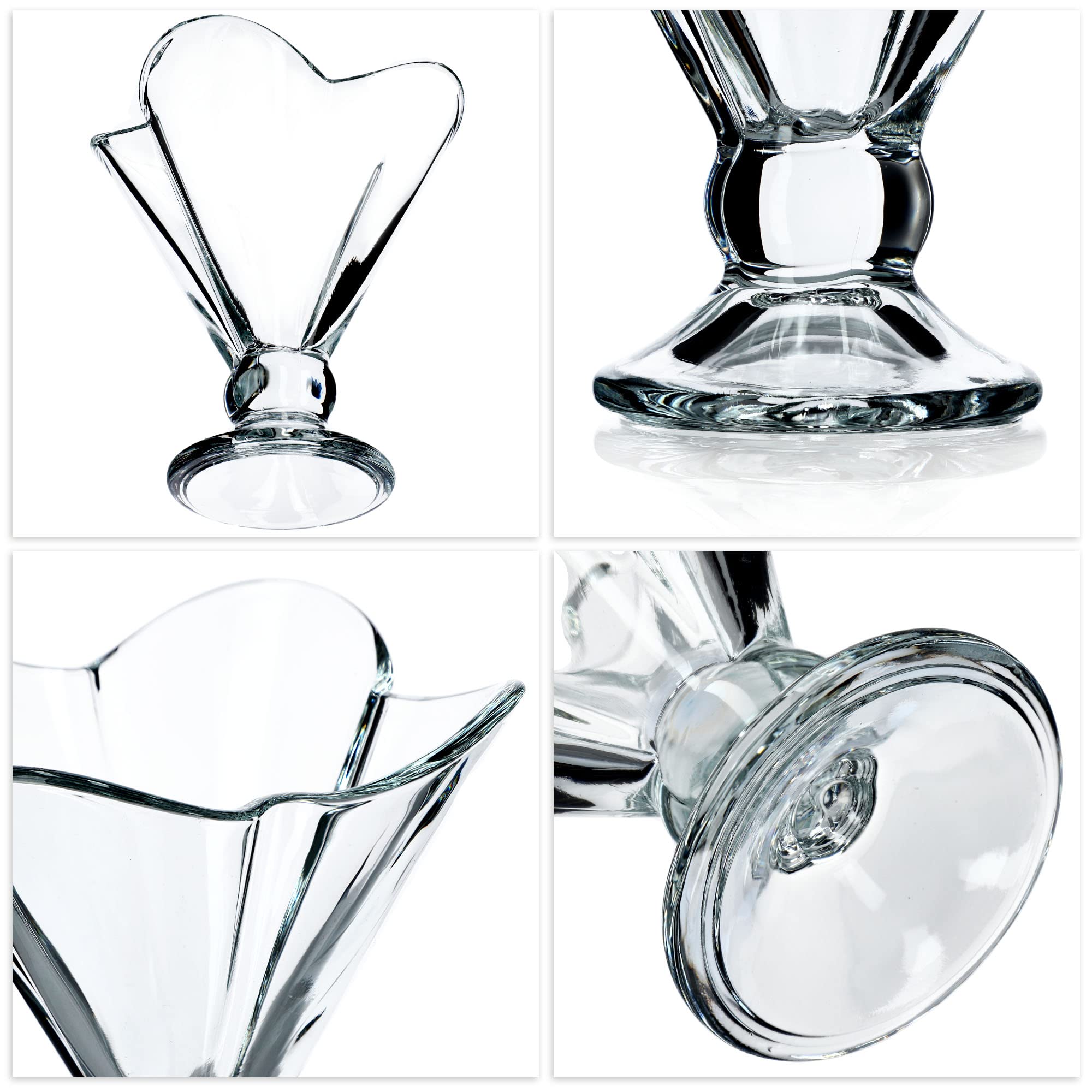 KADAX Copas de Cristal para Helado y Postre, Cuencos para Coctel de Marisco y Gambas, Juego de Vasos de Vidrio para Postres y Helados (6, 200 ml)