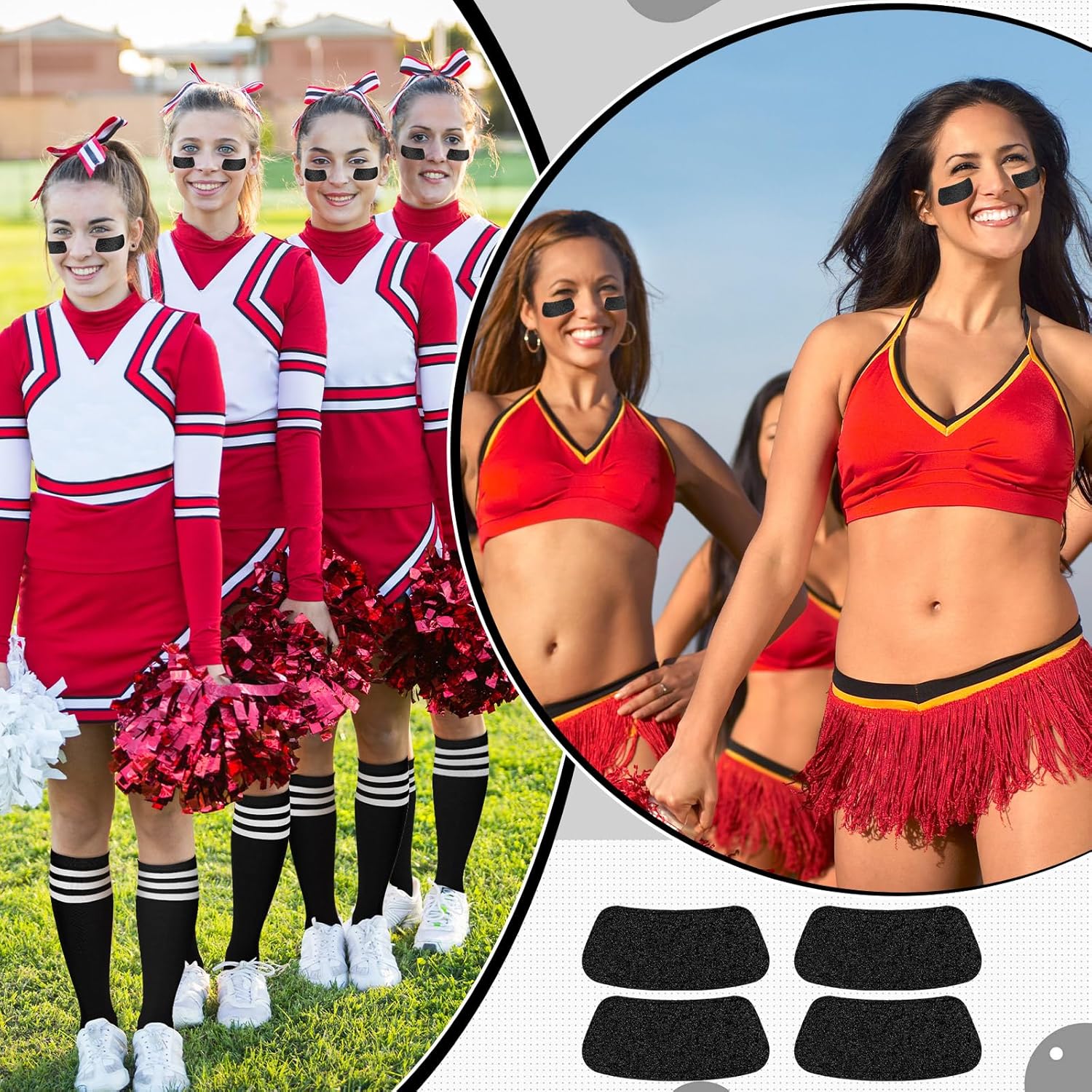 Panitay Sport Accessories Softball Soccer Socks Glitter Eye Black Stickers for Sports Youth Women Adult Cheer Supplies - Image 5