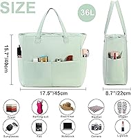 Vista 3 de Bluboon - Bolsa de playa impermeable para mujer, extra grande, con compartimento húmedo, para llevar de fin de semana, bolsa de piscina para viajes