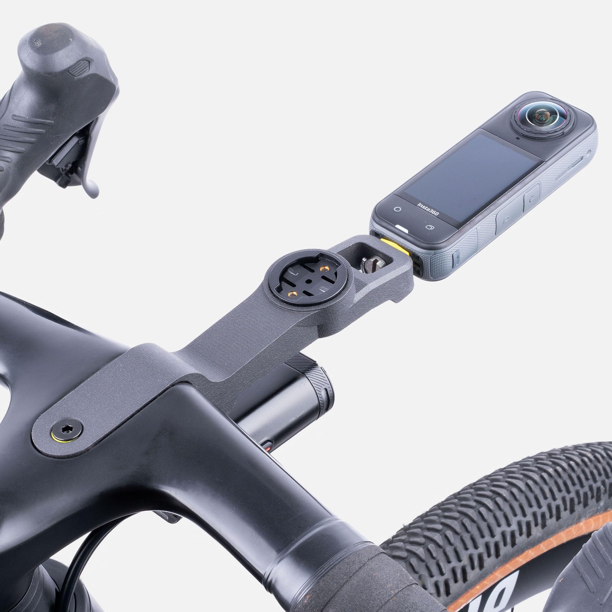 Support pour caméra Insta360 et Compteur vélo pour Cockpit Canyon Gear Groove – Garmin Edge 10xx/Explore et Accessoires (Femelle, arrière)