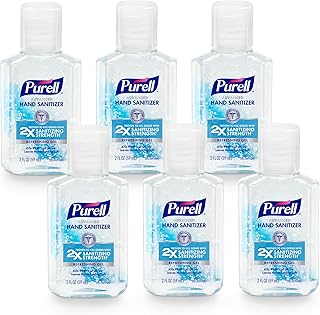 Purell Advanced Hand Sanitizer Refreshing Gel, Clean Scent, 2 fl oz Travel Size Flip Cap Bottle (Pack of 6) – 3155-04-EC