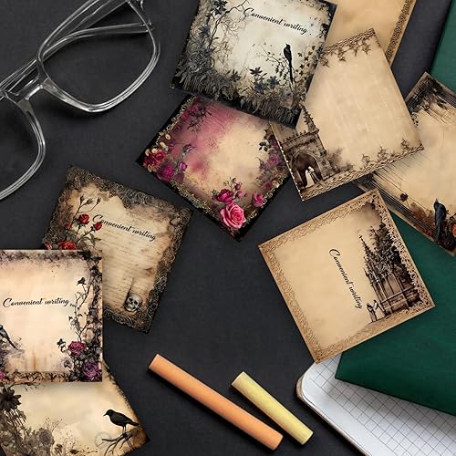 Miniatura 6 de 9 notas adhesivas de estilo gótico, autoadhesivas, estilo gótico, notas adhesivas de estilo gótico, notas adhesivas para escuela, oficina, hogar,