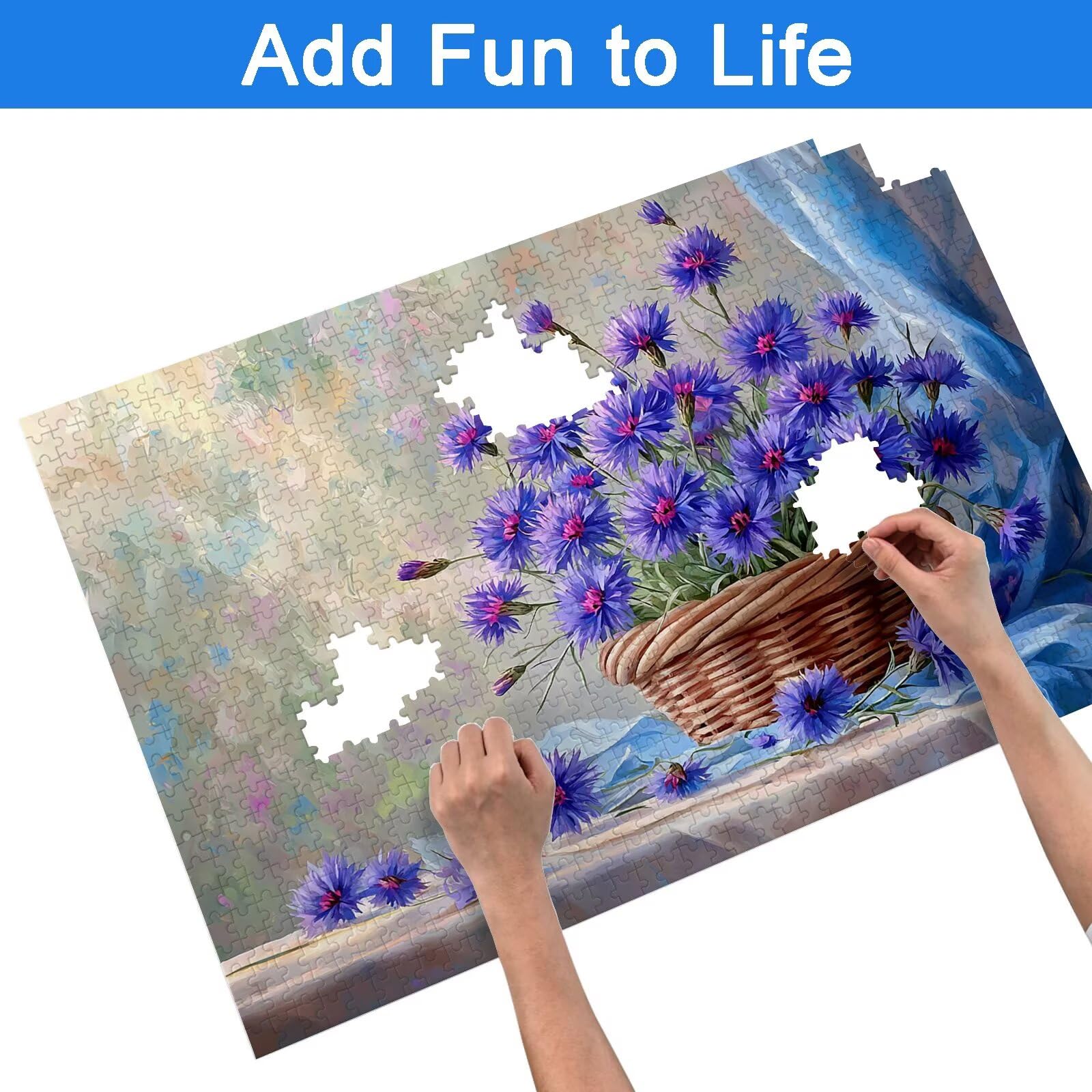 Puzzle 1500 Pezzi Fiore, Puzzle Retrò 1500 Pezzi Arte per Adulti e Bambini, Misura: 87x57 cm, Puzzles Legno per Adulti con Squisita Scatola di Imballaggio, Idea Regalo Donna, Regalo Uomo, -8355