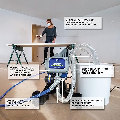 Miniatura 4 de Graco Magnum 257025 Project Painter Plus - Pulverizador de pintura y papel de enmascaramiento de uso general marrón de 9 pulgadas x 180 pies