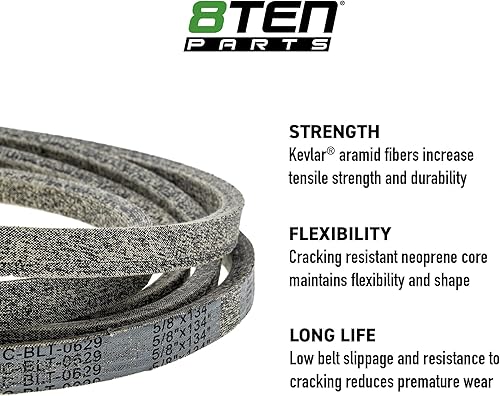 Miniatura 5 de 8TEN Deck Rebuild Kit for Troy Bilt MTD 50 inch Super Bronco TB2450 Blade Spindle Belt Idler