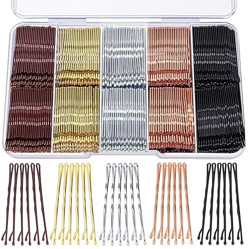 Miniatura 8 de Teenitor 250 pines Bobby Pins, 2.75 pulgadas, pasadores Bobby Pins Brown Black Blonde Silver para mujeres y niñas, alfileres grandes para cabello