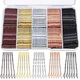 Bobby Pins, 250 Pcs 2Inch Bobby Pins Bulk for Women Girls, Silver, Black, Blonde, Brown - Secure Hold, Hair Pins with Storage Box, All Hair Types