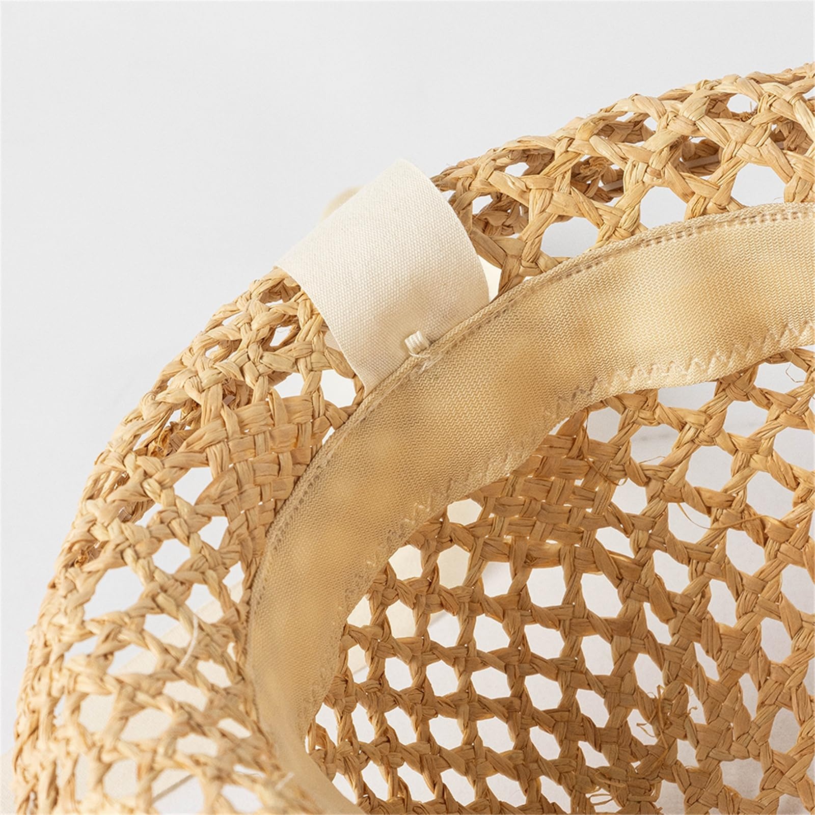 Sombrero de Sol de Paja Lafite para Niños - Tejido a Mano con Correa Ajustable para Exteriores