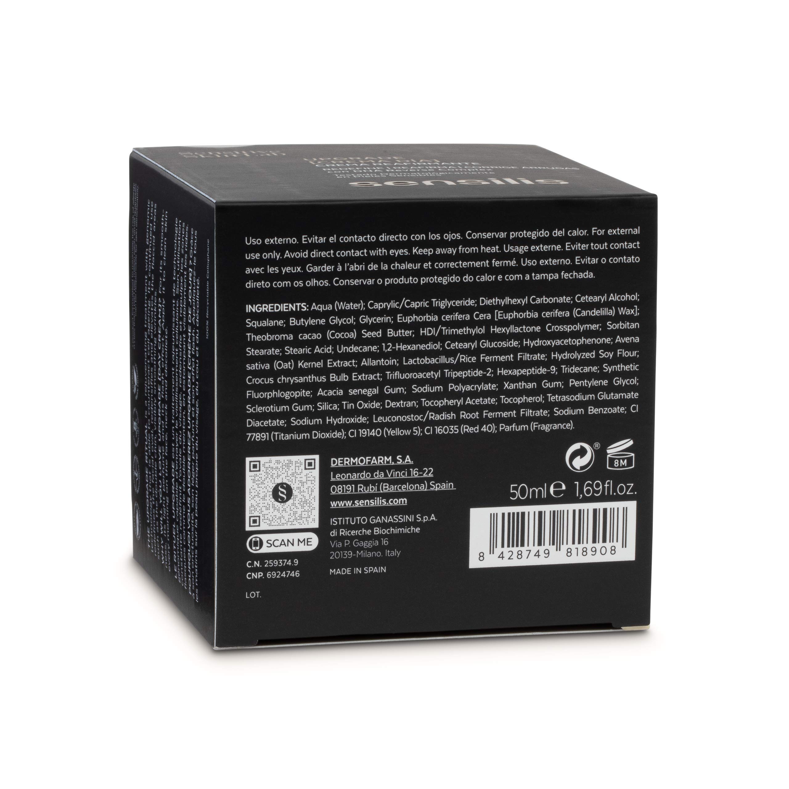 Sensilis - Upgrade Crema Día Reafirmante, Inmediato Duradero Piel Seca y Sensible, Reduce Arrugas, Hidrata y Redensifica - 50 ml