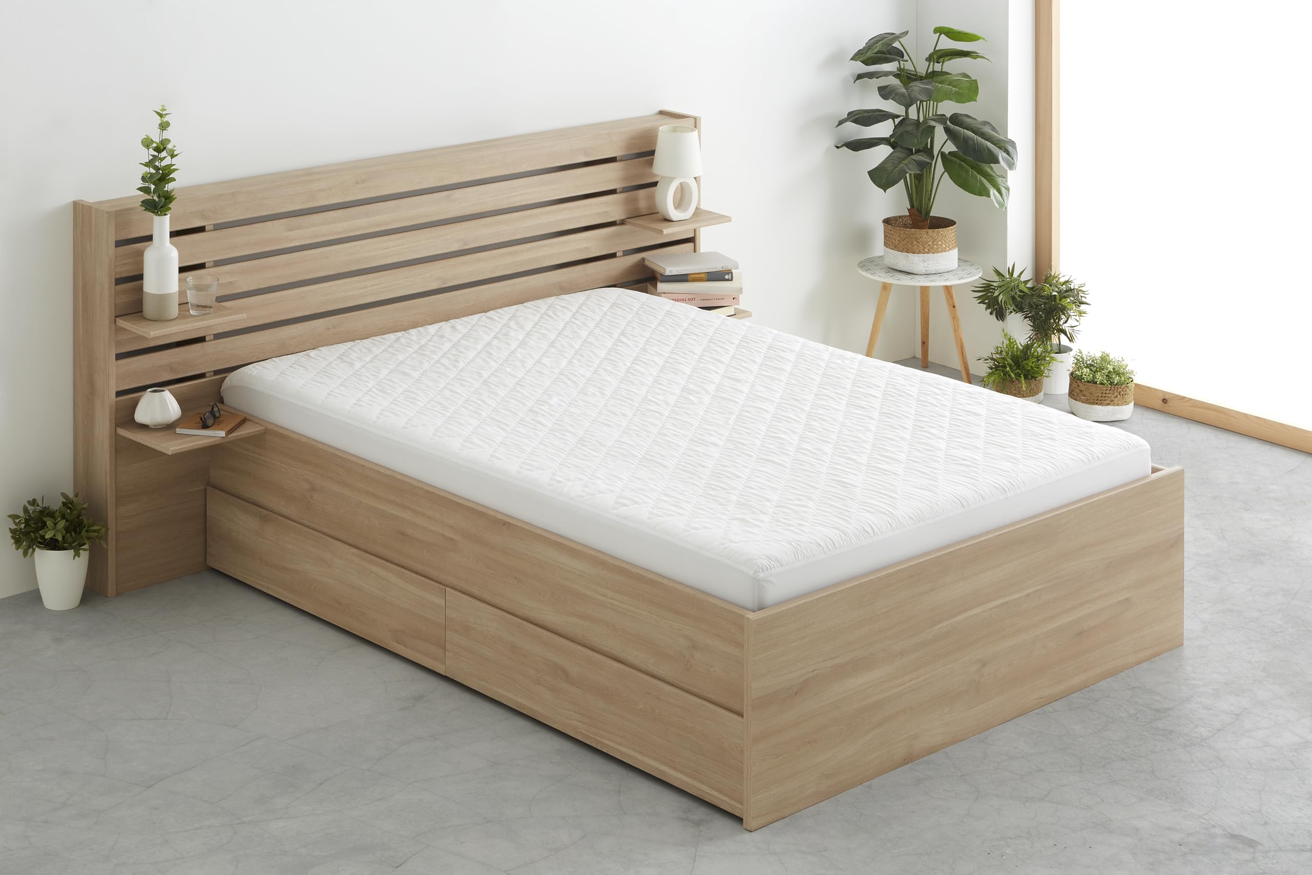 Couvre matelas 135x200 anti-acariens et imperméable lavable pour matelas deux personnes