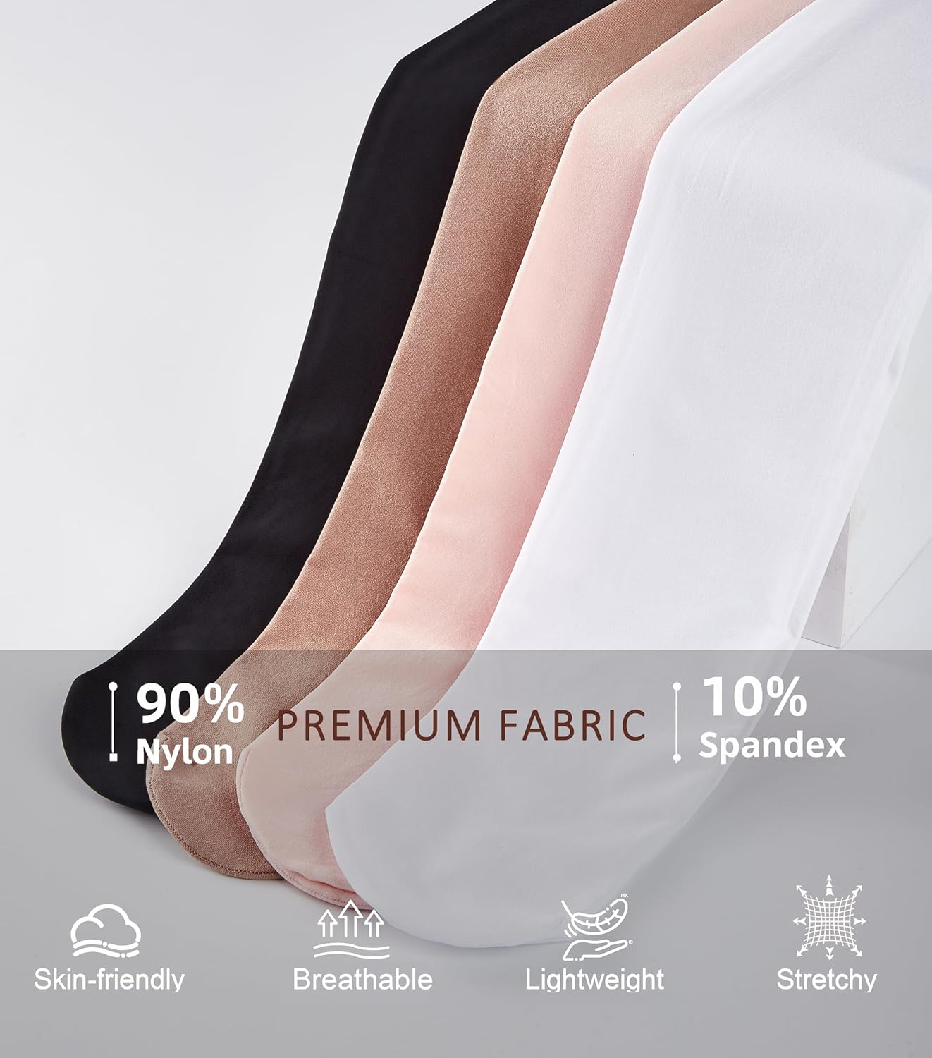 CozyWow Ultra Soft Ballet Tights for Girls Dance Tights for Kids, Children Pantyhose Footed 4T to 12T - Image 6