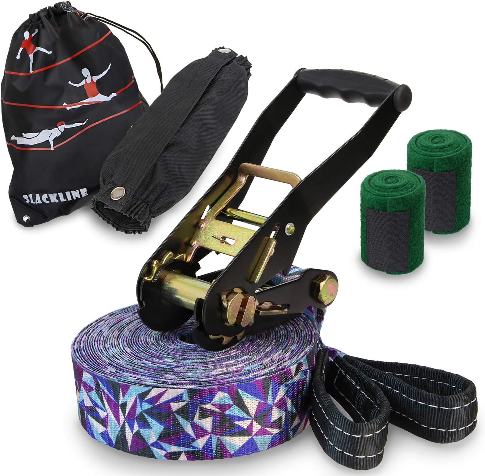ALPIDEX Slackline 15 m belastbar bis 2 t Ideale Slackline für Anfänger