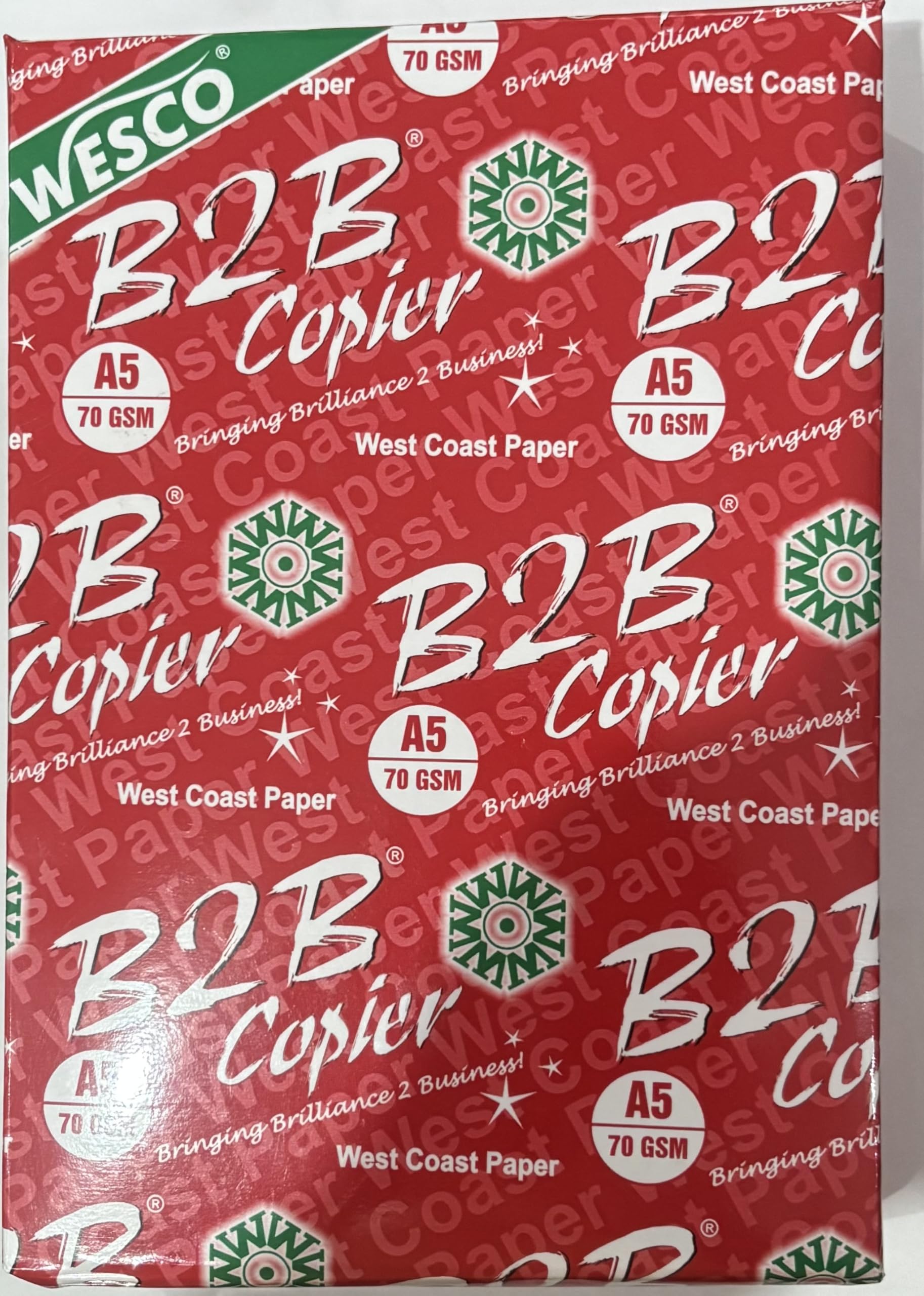 B2B Copier Paper, A5 Size, 70 GSM, White, 500 Sheets Pack of 5