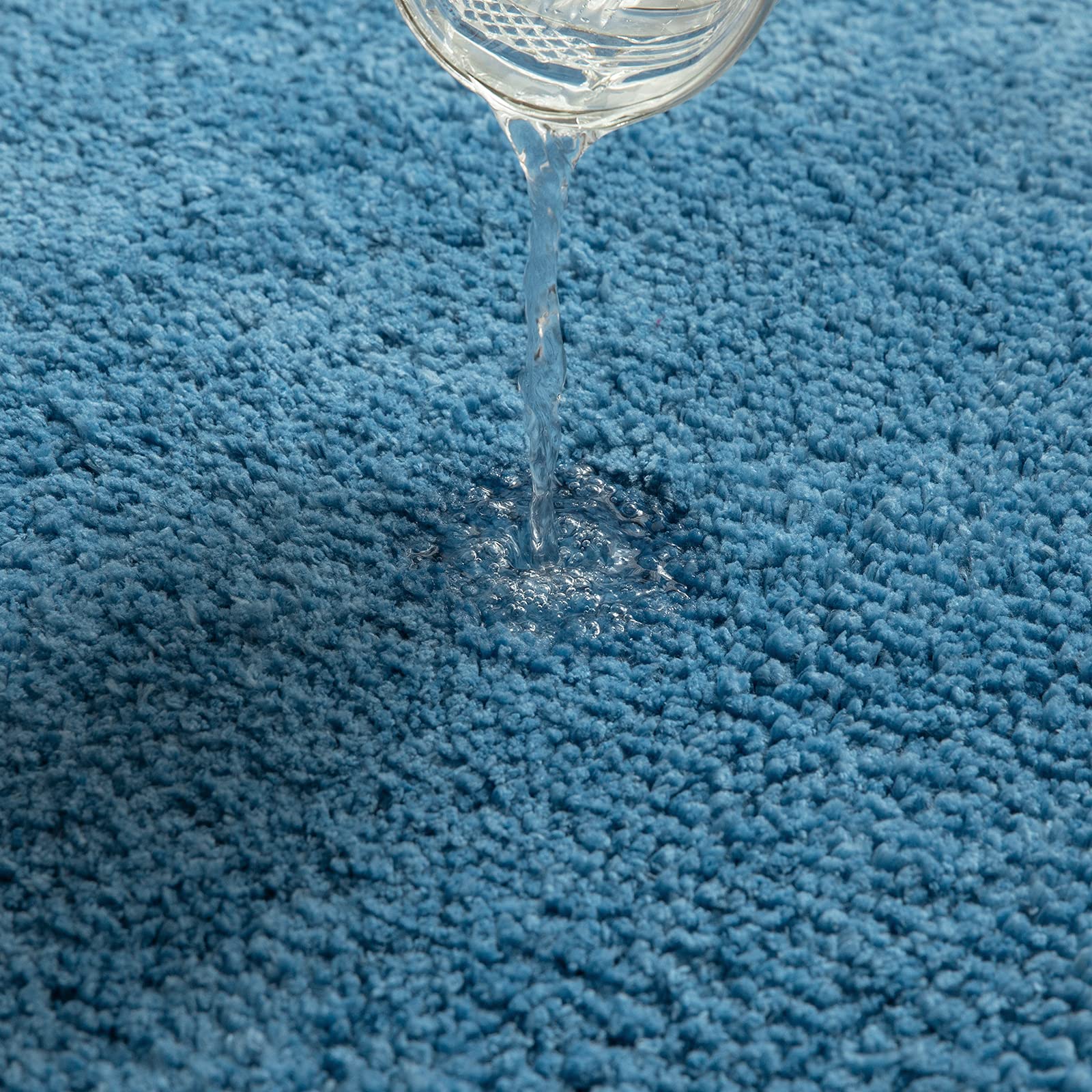 MIULEE Tappeto per Soggiorno 2 Pezzi Tappeto Assorbente Antiscivolo con Tappeti per Sala ad alta Idroscopicità in Microfibra Morbido per Camera da letto Cucina Ingresso 40X60 CM Blu