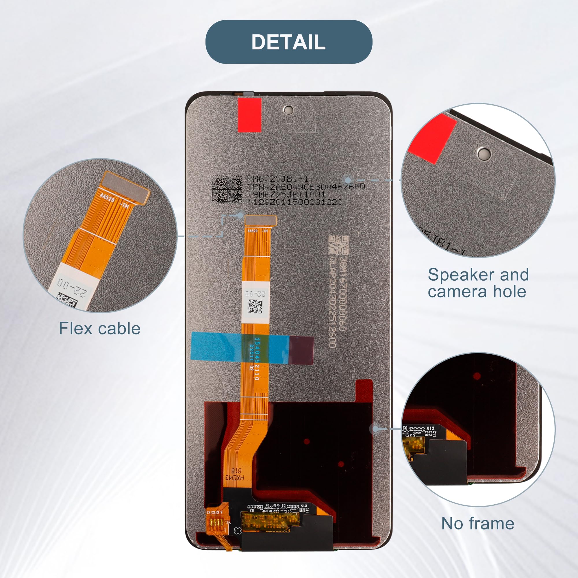 Display LCD di Ricambio Compatibile con Realme C67 (Senza Cornice RMX3890 Display LCD da 6,72 Pollici Touch Screen con Strumenti
