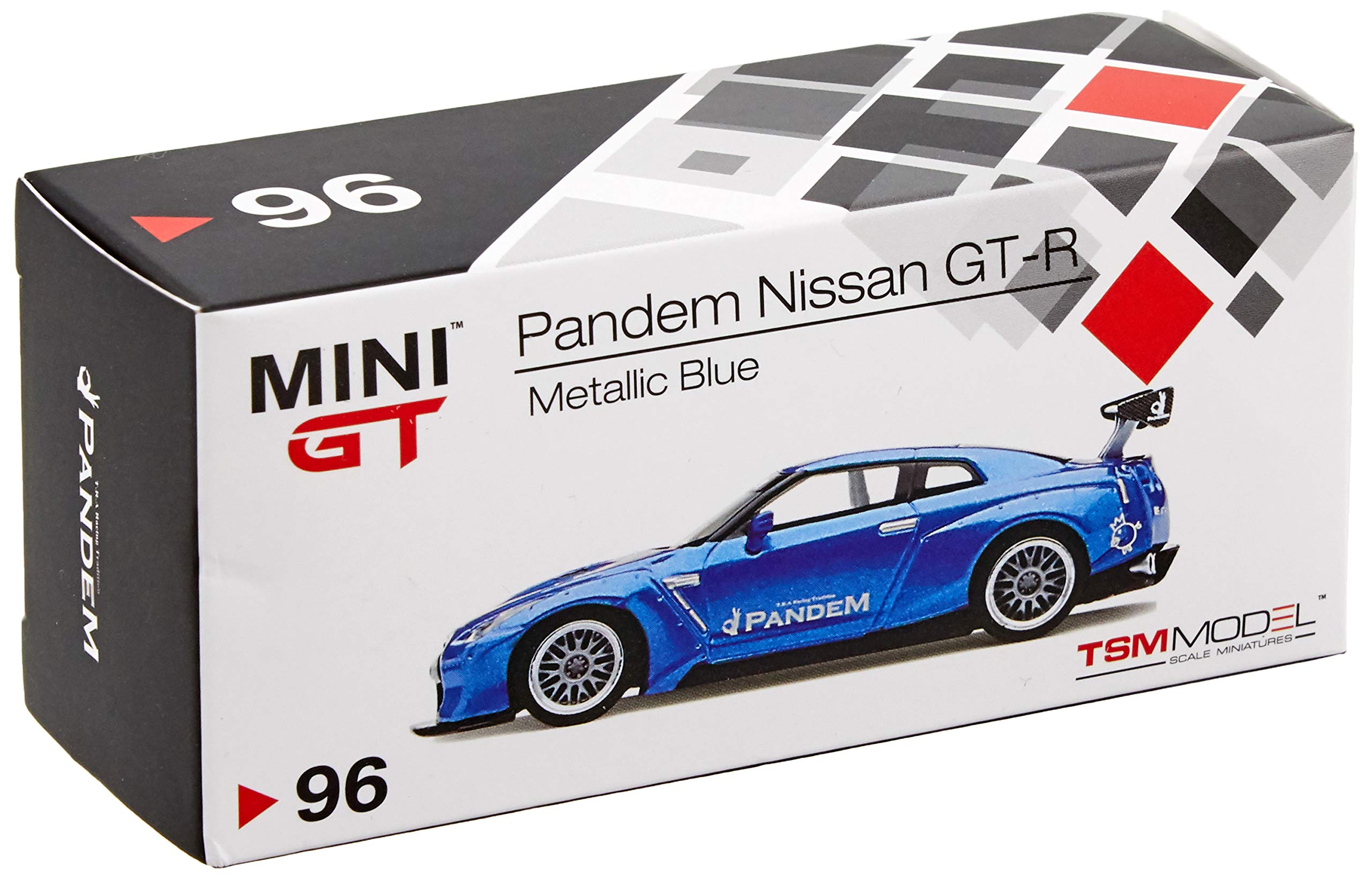 Amazon | 1/64 Pandem Nissan GT-R R35 GTウィング メタリックブルー  