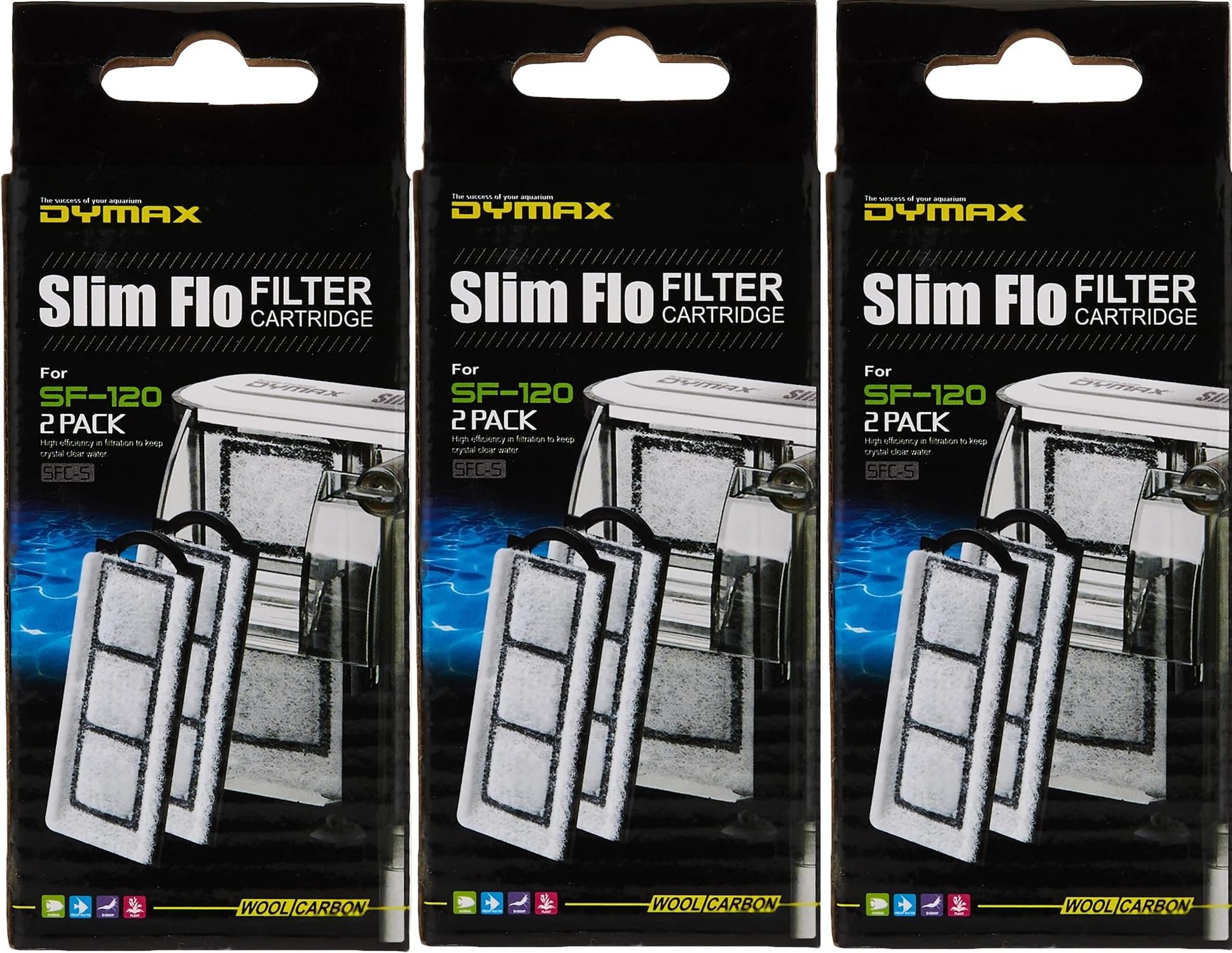 Cartouche filtrante Dymax Slim FLO SF-120 pour une eau d'aquarium cristalline