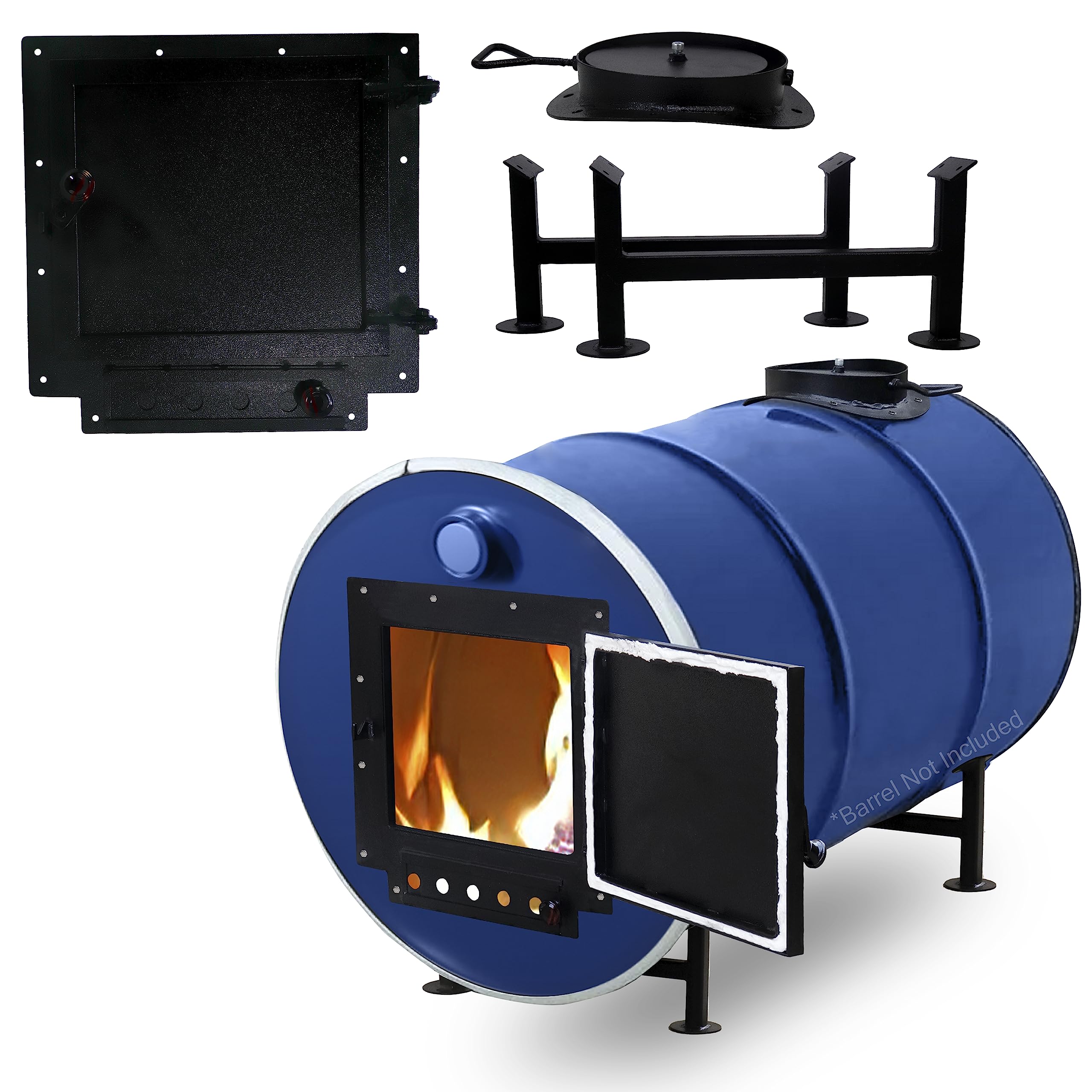 SONRET Barrel Stove Kit For 30-55 Gallon Drums – DIY Wood Burning Stove Kit