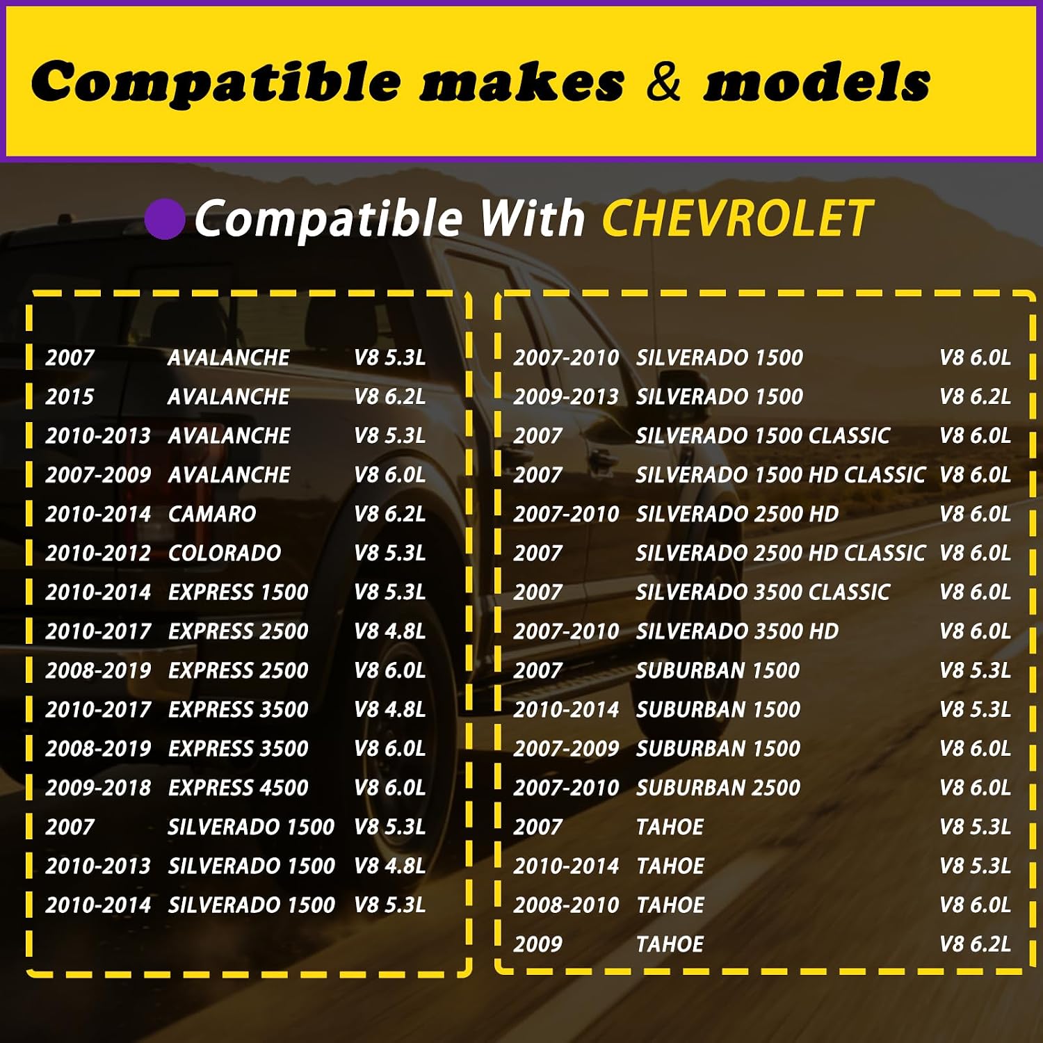 Engine Variable Valve Timing VVT Solenoid Compatible with Chevy Tahoe Silverado 1500 2500 3500 Hd Suburban 1500 2500 Fit for Gmc Yukon XL 1500 2500 V8 4.8L 5.3L 6.0L 6.2L 07-20 Replaces 12585995