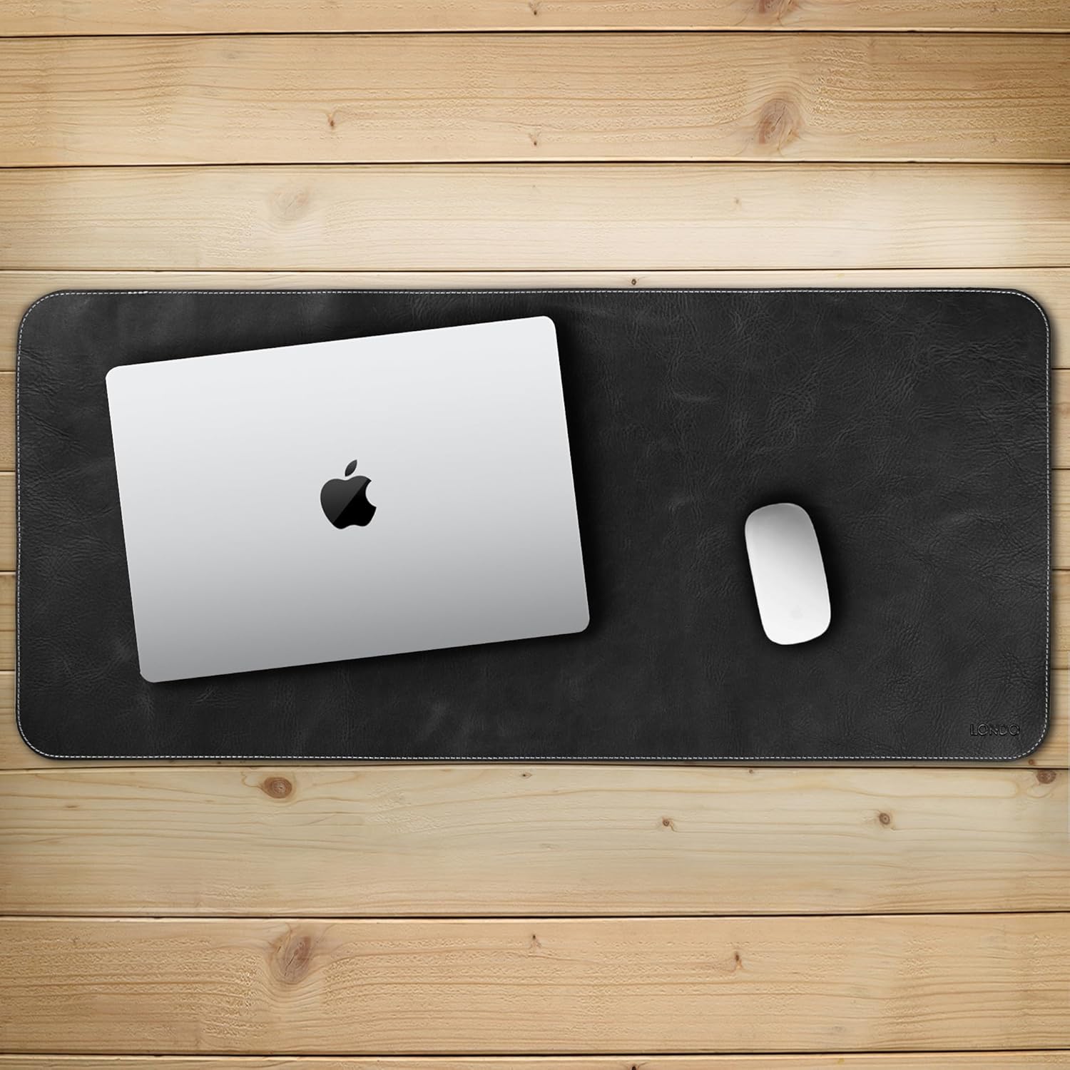 Londo Top Grain Leather Extended Mouse Pad – Large Desk Mat for Office & Gaming, Smooth Writing Surface, Non-Slip Base, Durable & Stylish Workspace Accessory