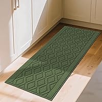 Vista 14 de COSY HOMEER Tapete de cocina, 48 x 20/30 x 20 pulgadas, hecho de 100 % polipropileno, 2 piezas, suave, especializada en ser antideslizante y lavable