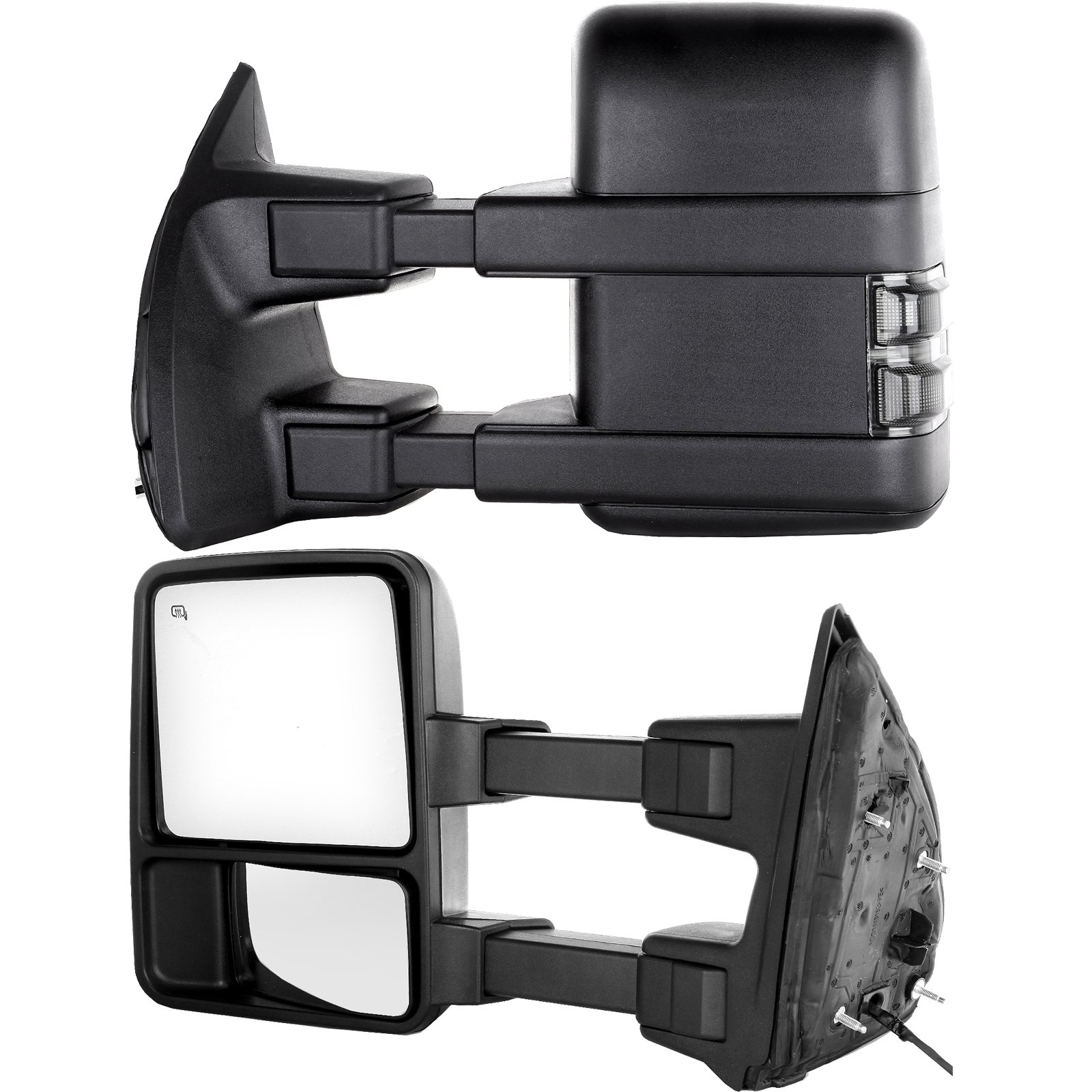 ZENITHIKE Power Adjusted Tow Mirror Fit for 2003-2007 for Ford for F250 for F350 for F450 for F550 Super Duty 2003 2004 2005 for Ford for Excursion Pair of Side Mirrors with Heated Turn Signal light