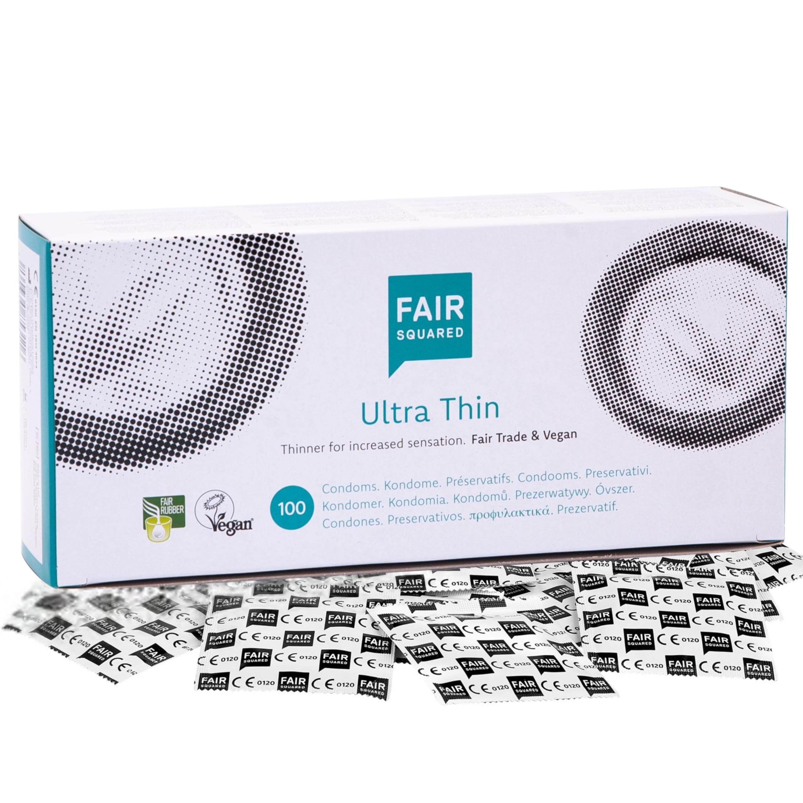 Fair Squared Preservativi ultrasottili, 100 pezzi