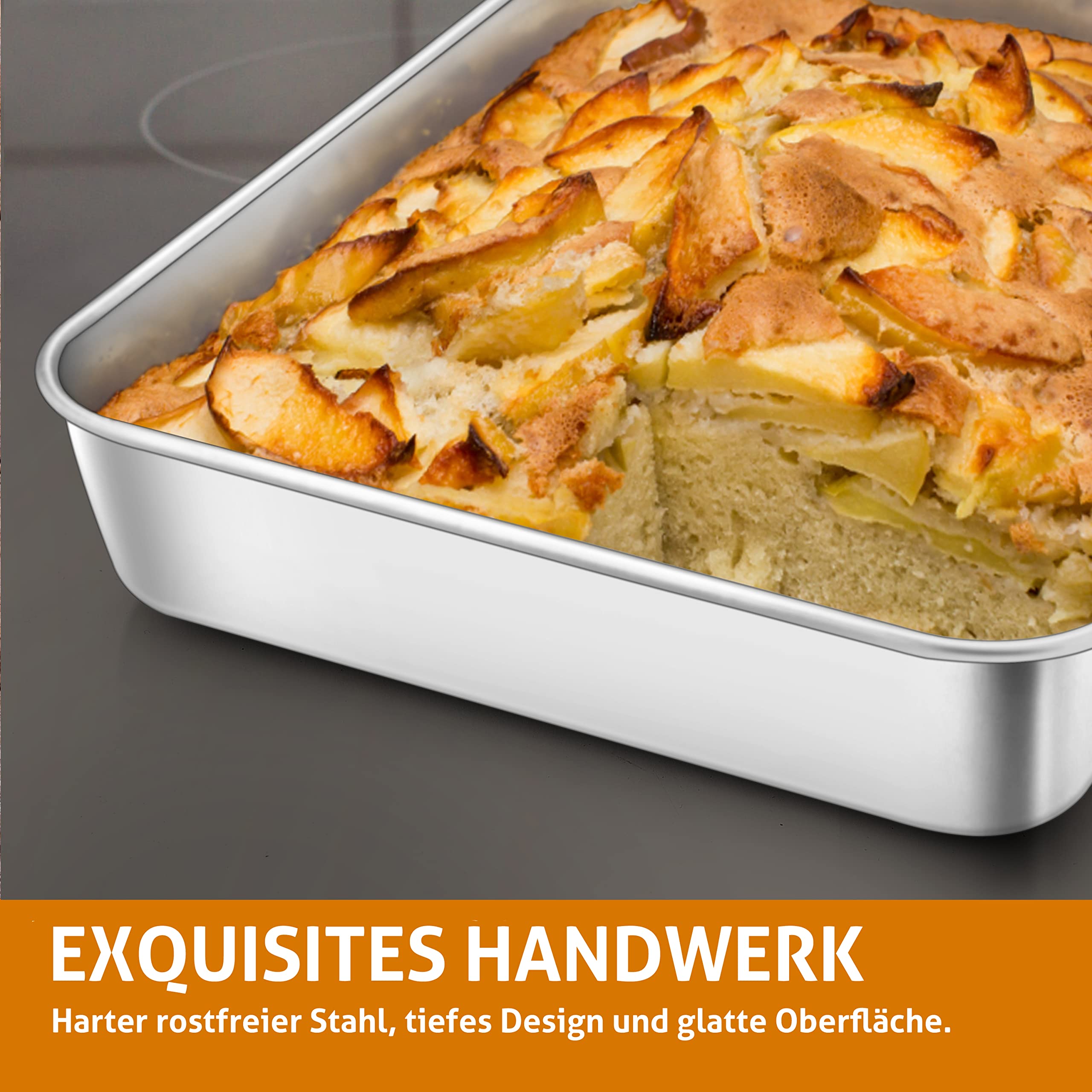 Herogo Lot De 2 Moules à Gâteau, Ronds, En Acier Inoxydable, 16 Cm