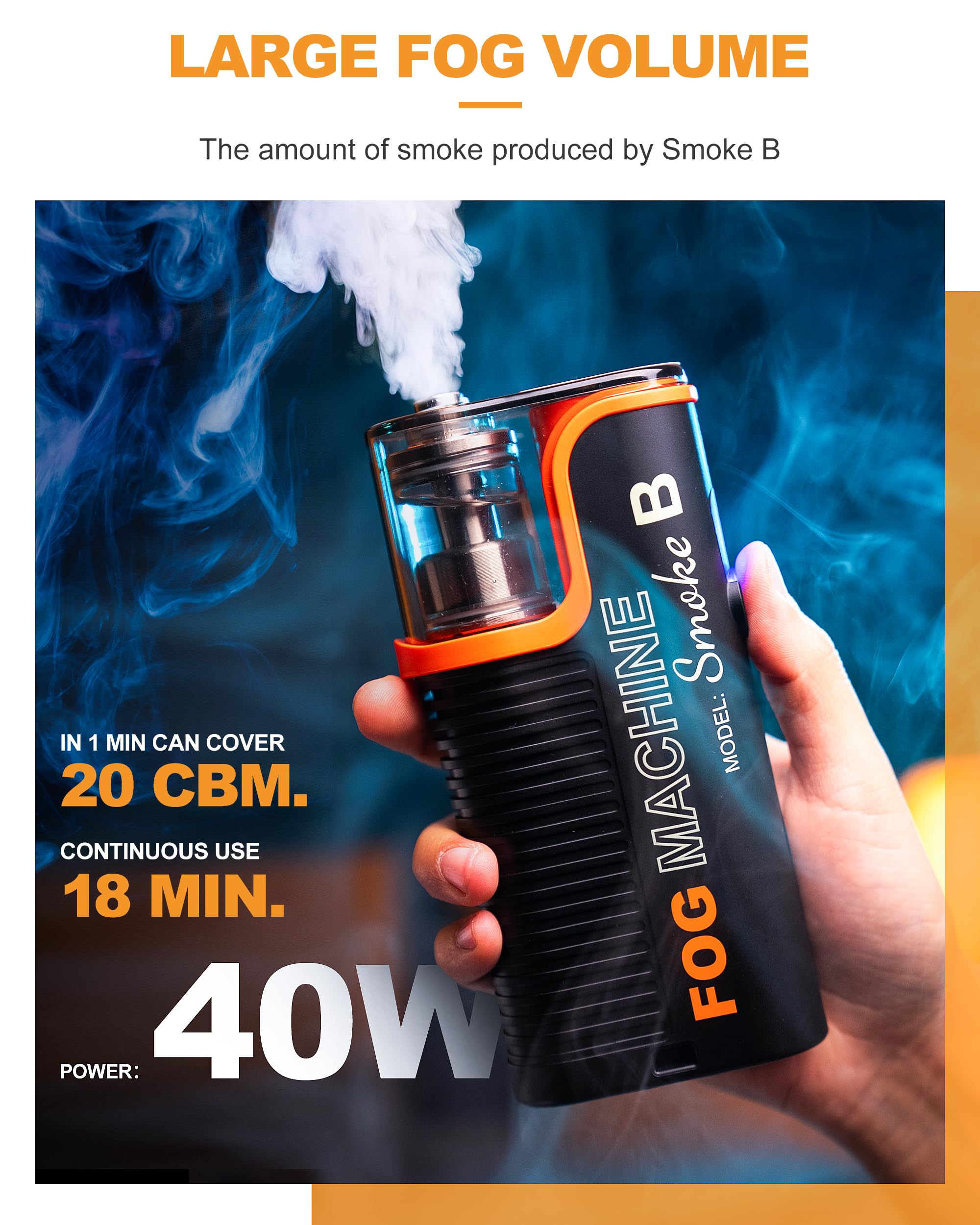LENSGO FOG MACHINE スモークマシン コンパクト LENSGO Smoke S Mini All-in-One Handheld Fog Machine SMOKE S MINI