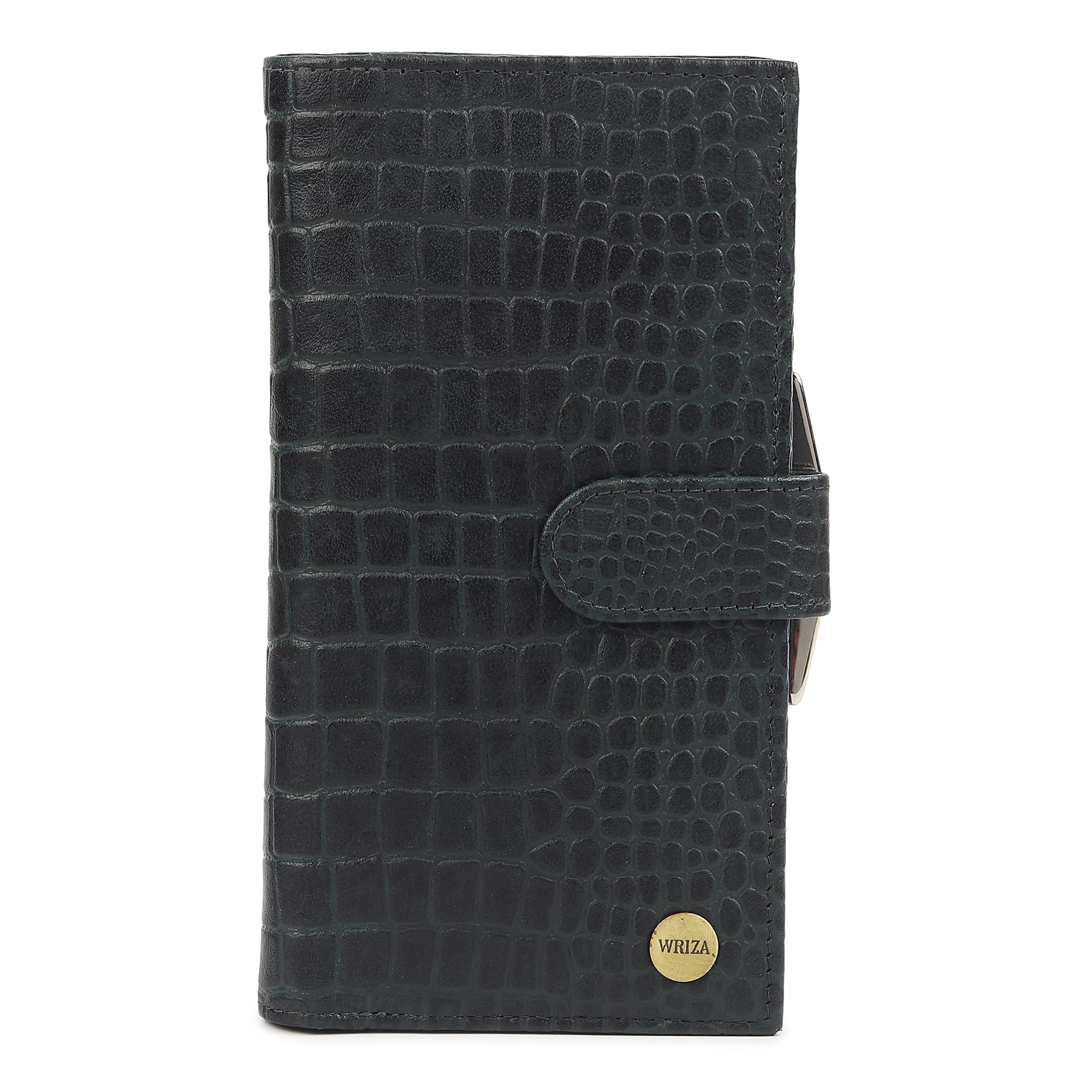Croco Print Women’s Leather Purse | Genuine Leather Wallet with 10 Card Slots & 4 Spacious Compartments | Elegant Hand Clutch for Travel & Everyday Use-image-32