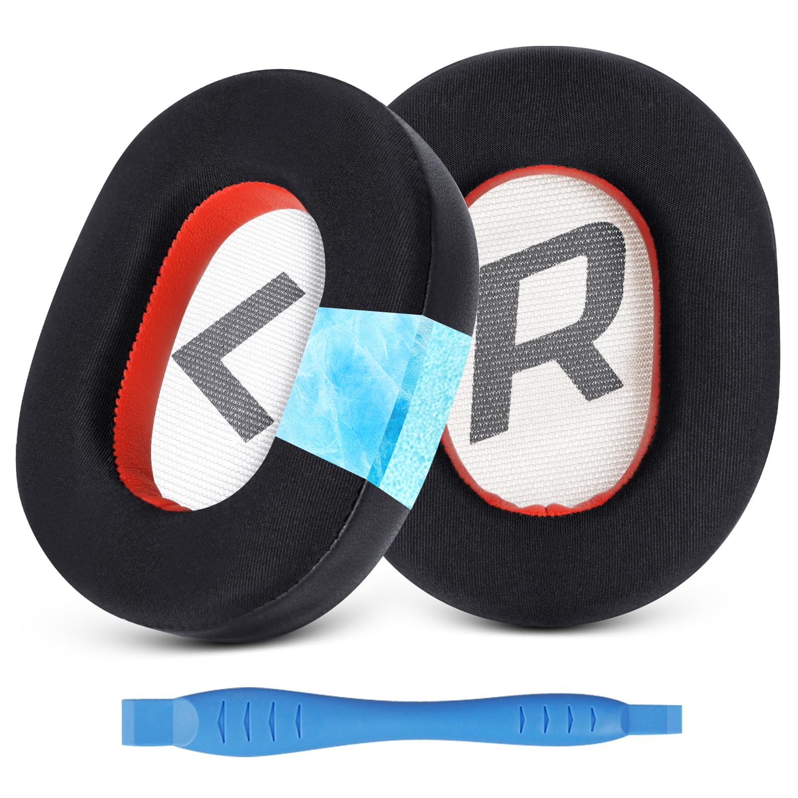GVOEARS - Almohadillas de repuesto para auriculares Plantronics Voyager 8200 UC/Backbeat Pro 2, tela de seda ICE de alta calidad, espuma viscoelástica más suave, cancelación de ruido