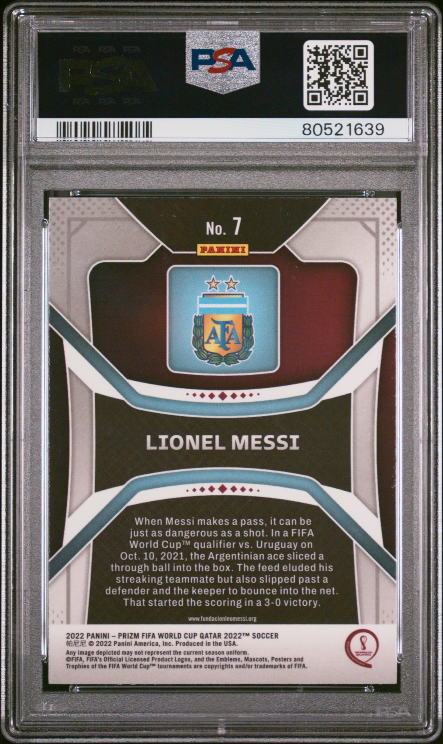 Amazon.com: Lionel Messi 2022 Panini Prizm World Cup Qatar Soccer 